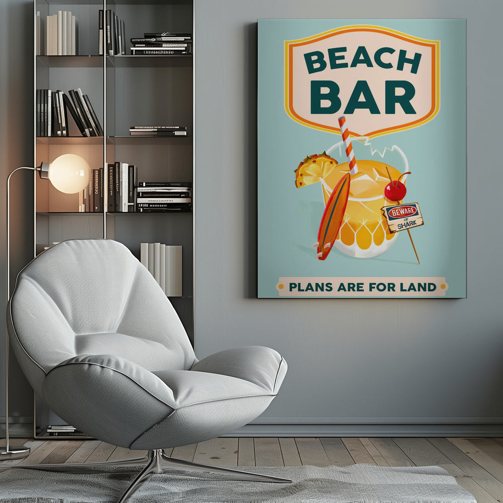 wall-art-print-canvas-poster-framed-Beach Bar Summer Tropical Cocktail Bar Art , By Brett Gramse-9