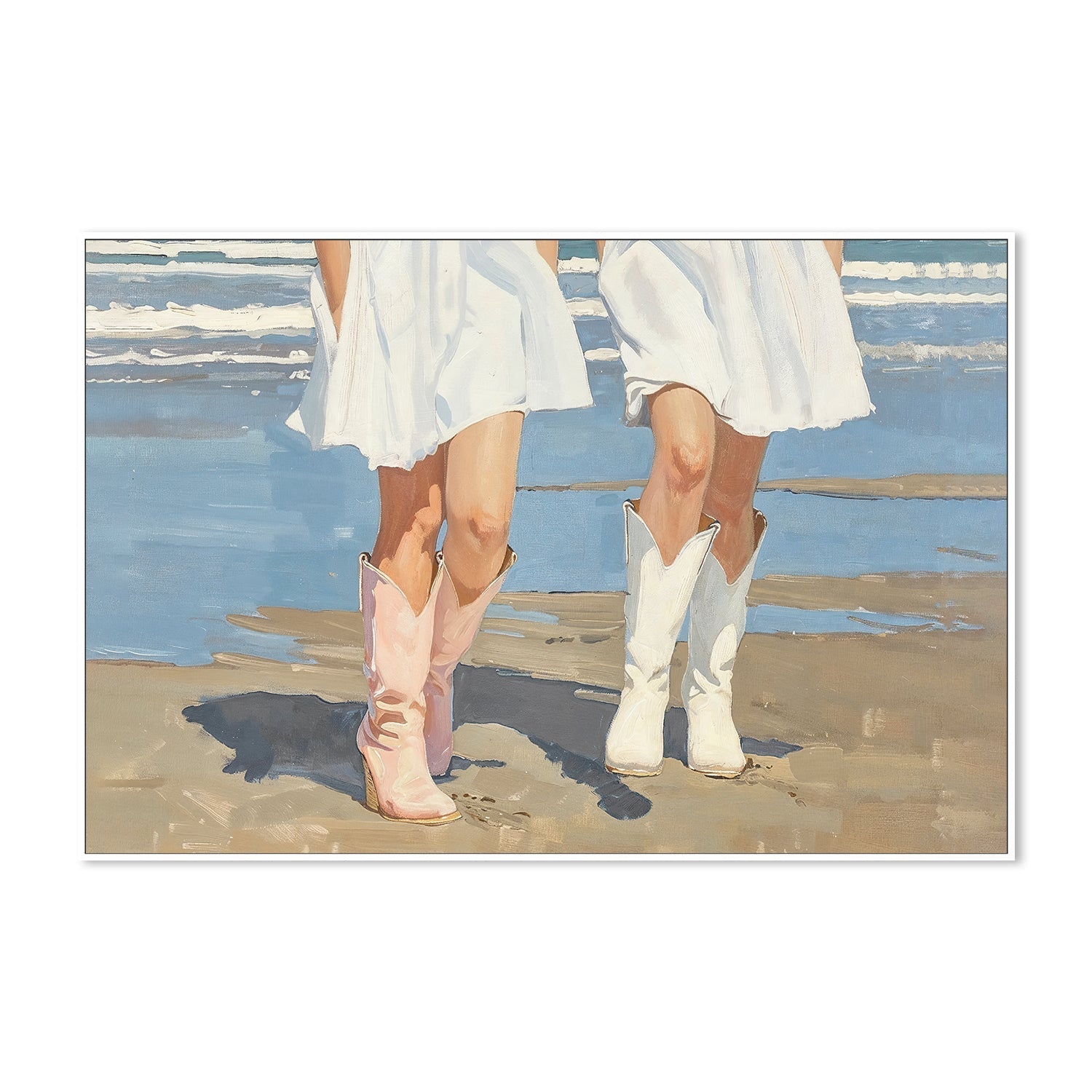 wall-art-print-canvas-poster-framed-Beach Cow Girls, Style A , By Lady Hana-5
