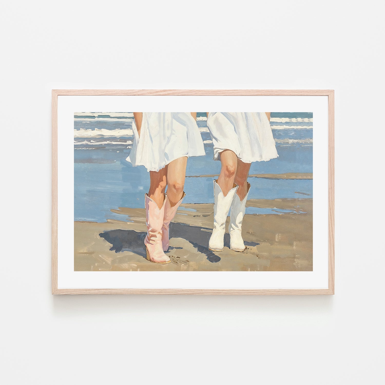 wall-art-print-canvas-poster-framed-Beach Cow Girls, Style A , By Lady Hana-6