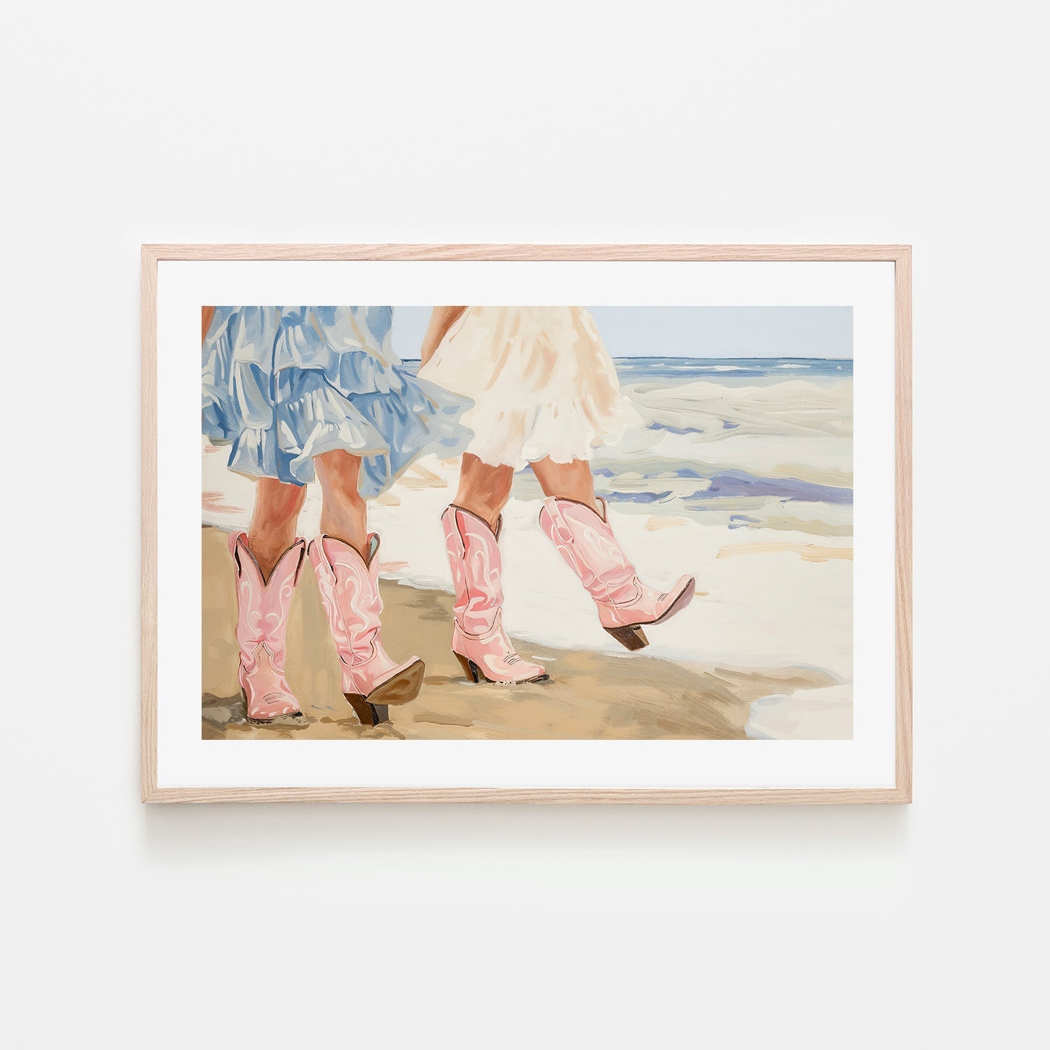 wall-art-print-canvas-poster-framed-Beach Cow Girls, Style B , By Lady Hana-6