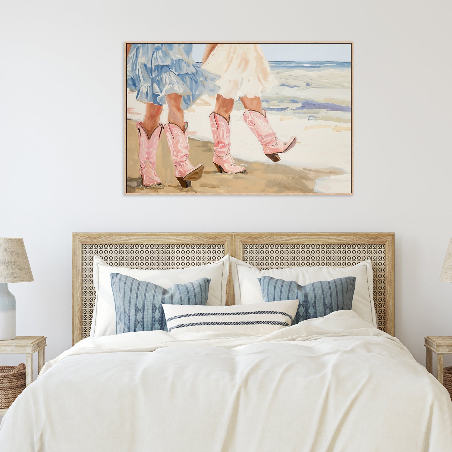 wall-art-print-canvas-poster-framed-Beach Cow Girls, Style B , By Lady Hana-7