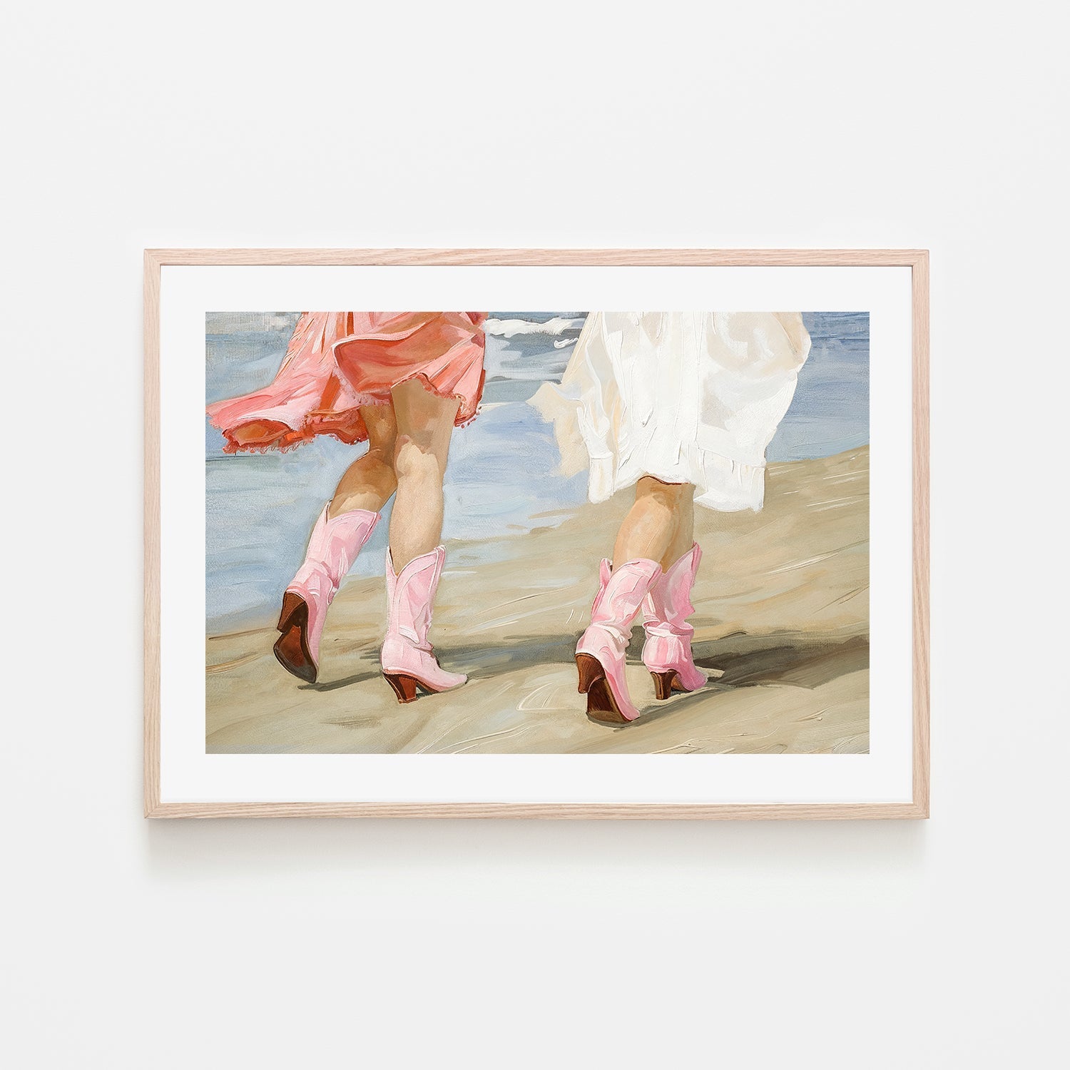 wall-art-print-canvas-poster-framed-Beach Cow Girls, Style C , By Lady Hana-6