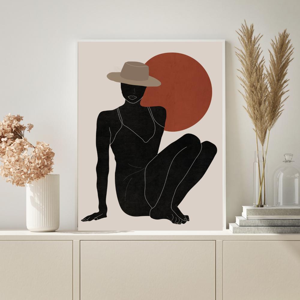 wall-art-print-canvas-poster-framed-Beach Girl-by-Roberto Moro Art-Gioia Wall Art