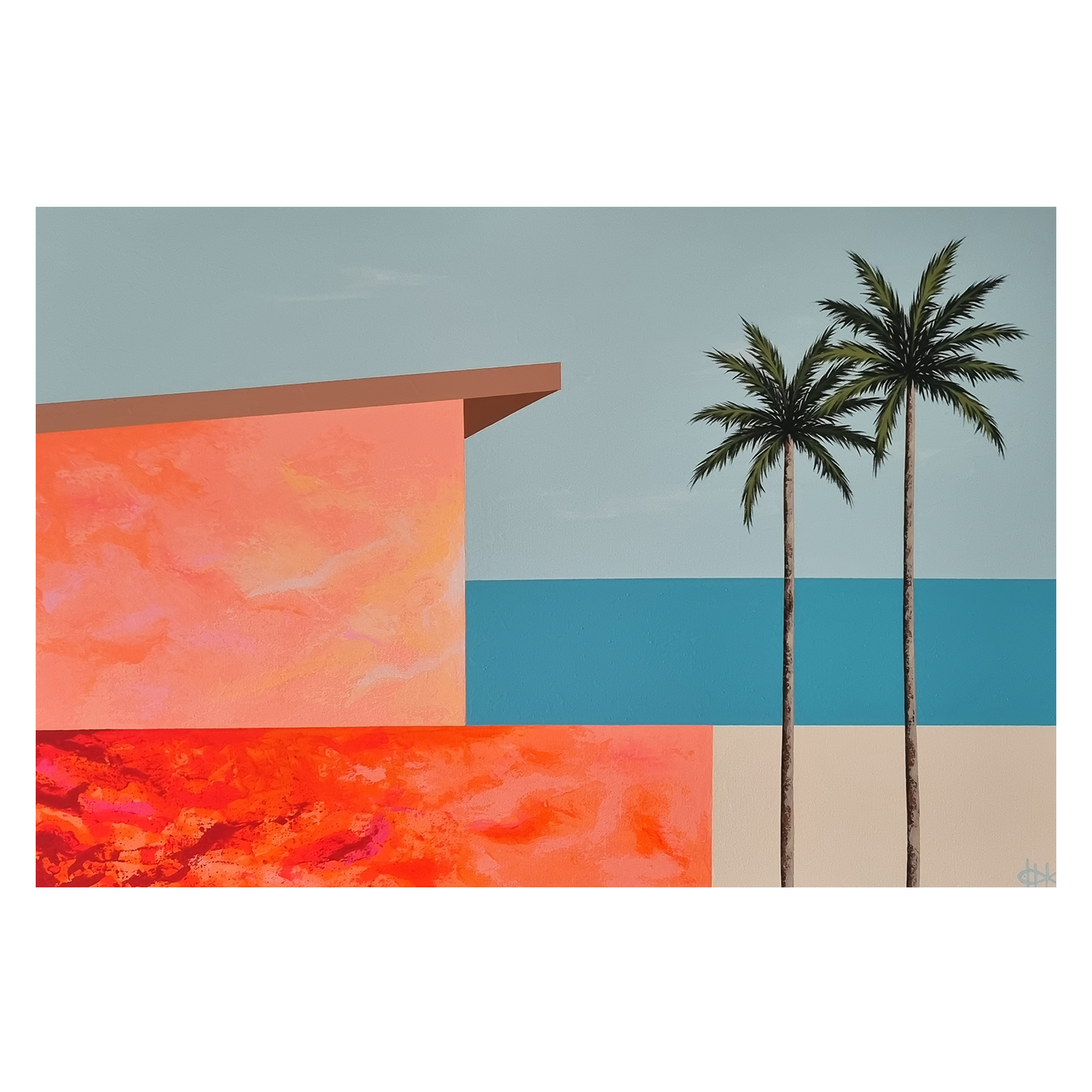 wall-art-print-canvas-poster-framed-Beach House, Style C , By Michelle Jirsensky-1