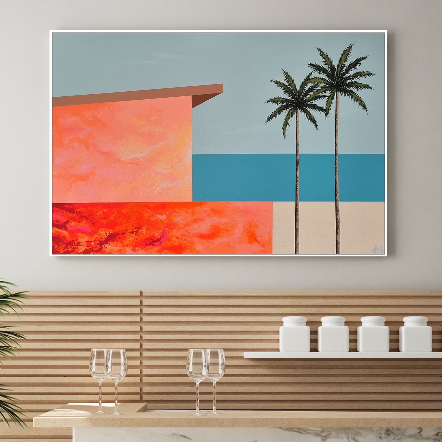 wall-art-print-canvas-poster-framed-Beach House, Style C , By Michelle Jirsensky-2
