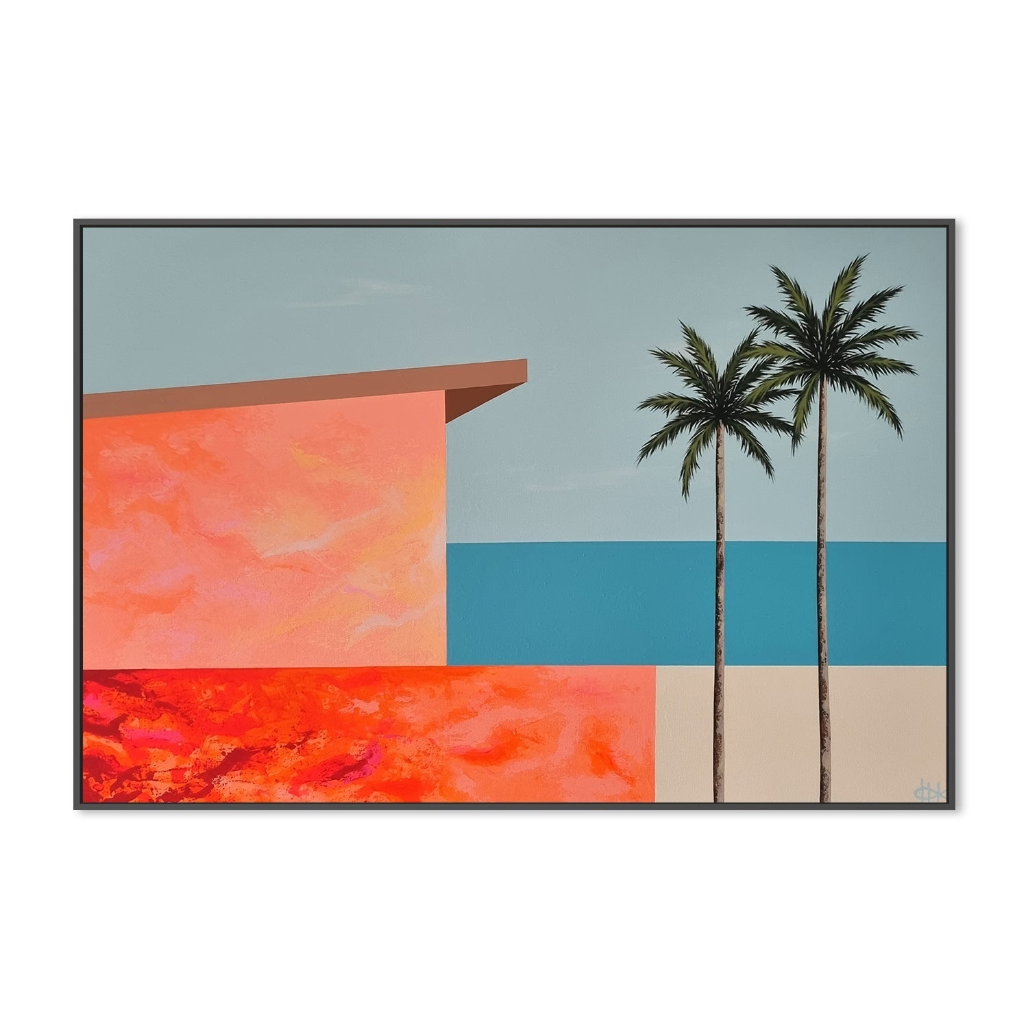 wall-art-print-canvas-poster-framed-Beach House, Style C , By Michelle Jirsensky-3