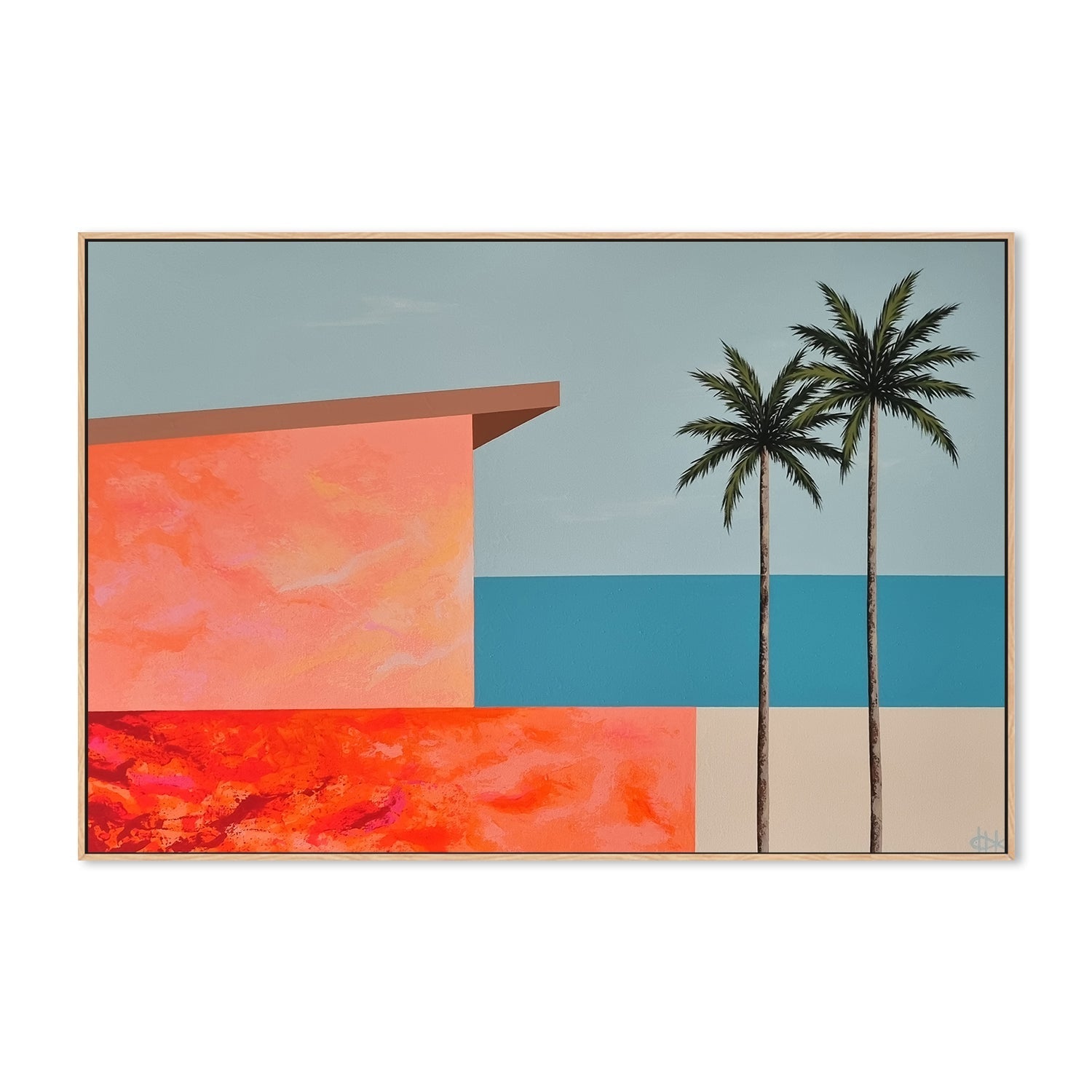 wall-art-print-canvas-poster-framed-Beach House, Style C , By Michelle Jirsensky-4
