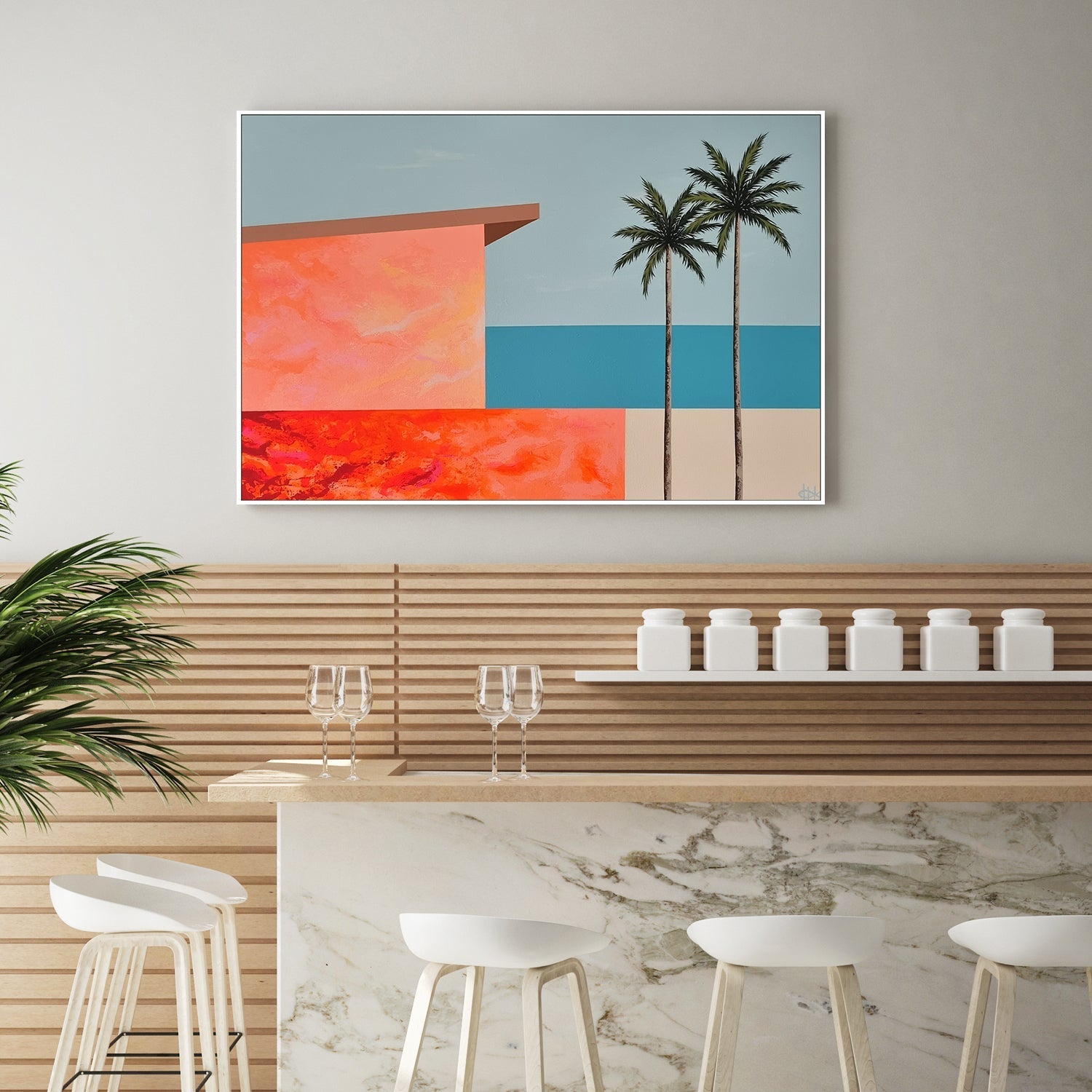 wall-art-print-canvas-poster-framed-Beach House, Style C , By Michelle Jirsensky-7