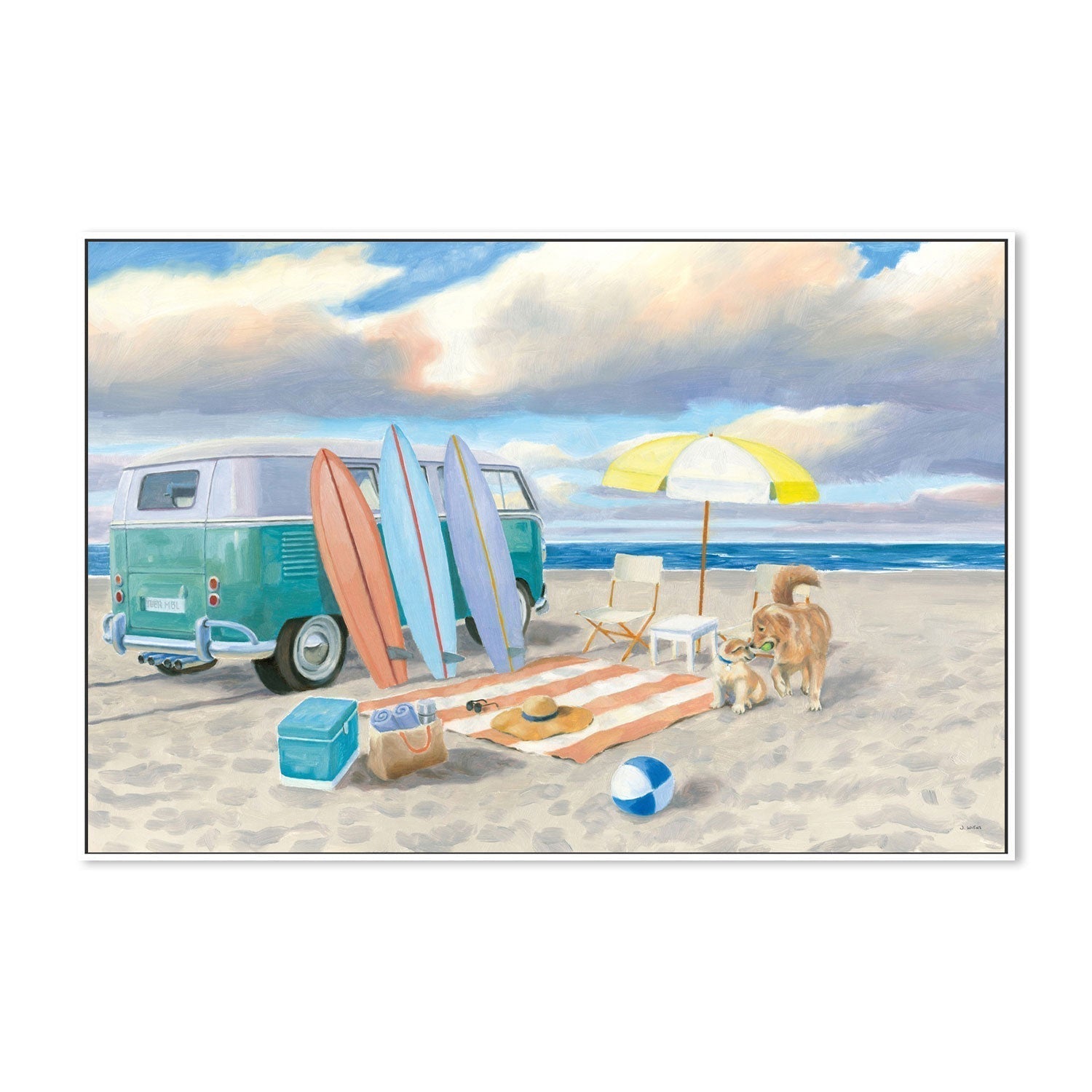 wall-art-print-canvas-poster-framed-Beach Ride, Style B-by-James Wiens-Gioia Wall Art