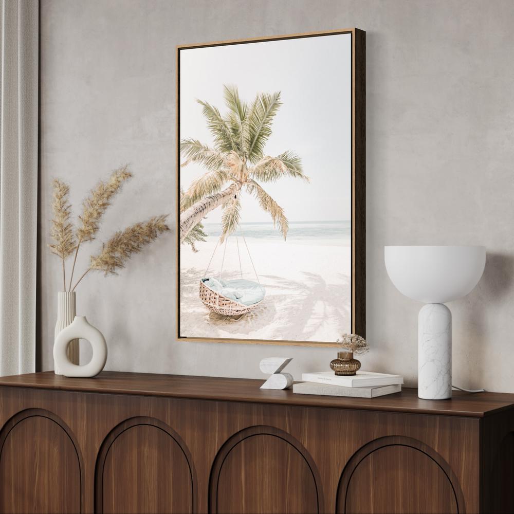 wall-art-print-canvas-poster-framed-Beach Swing And Hammock-by-Gioia Wall Art-Gioia Wall Art