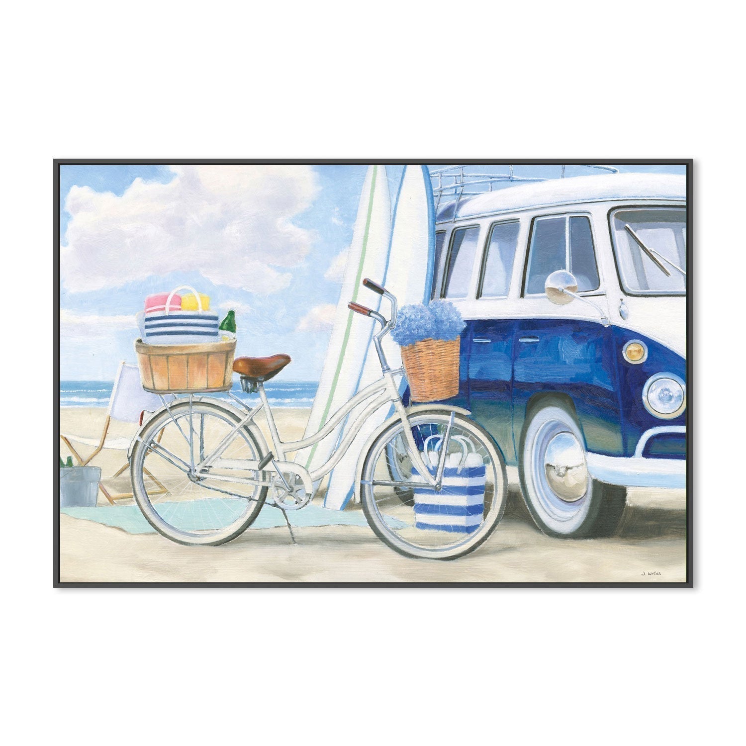 wall-art-print-canvas-poster-framed-Beach Time, Style A-by-James Wiens-Gioia Wall Art