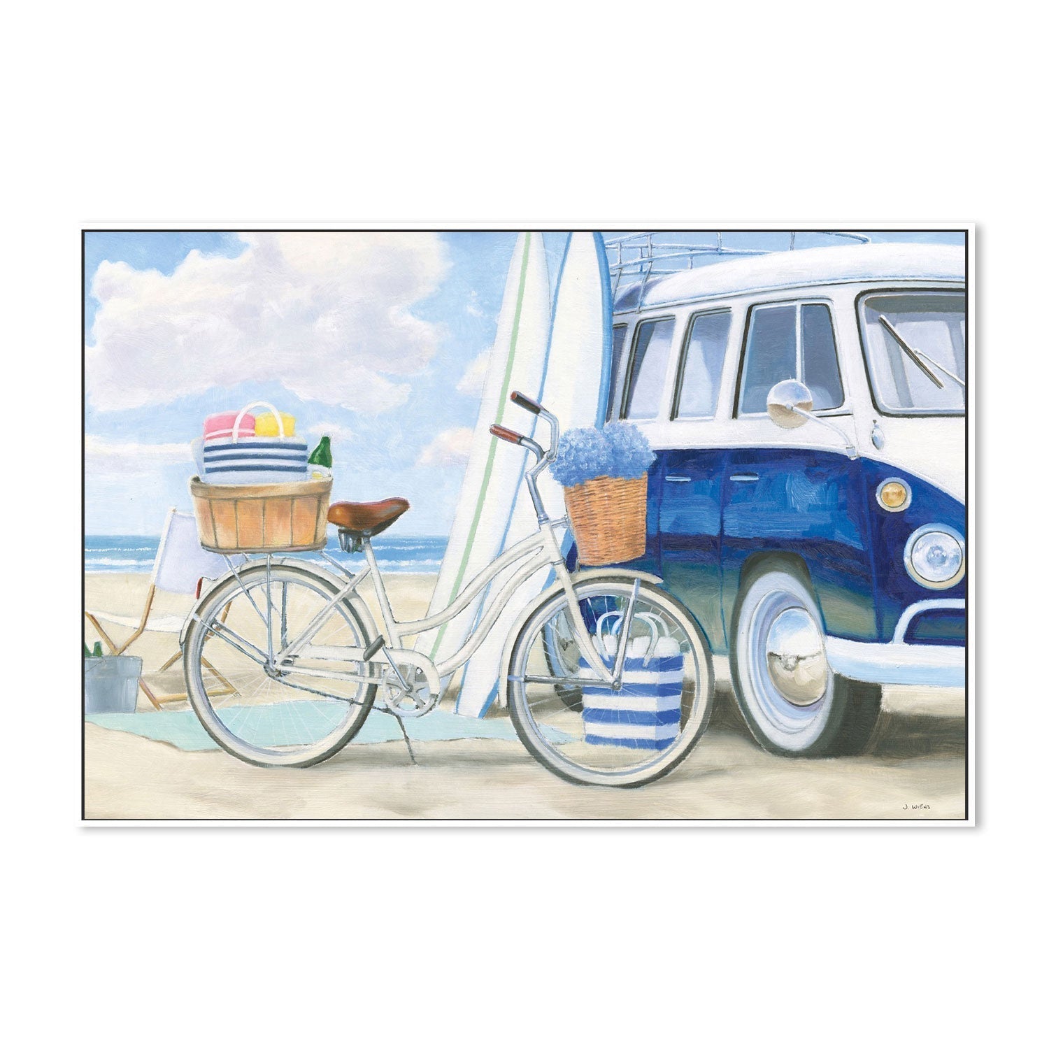 wall-art-print-canvas-poster-framed-Beach Time, Style A-by-James Wiens-Gioia Wall Art