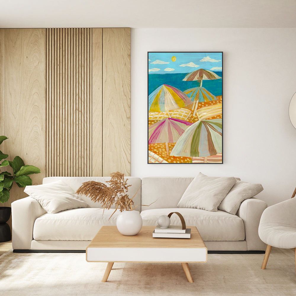 wall-art-print-canvas-poster-framed-Beach Umbrellas , By Eleanor Baker-2