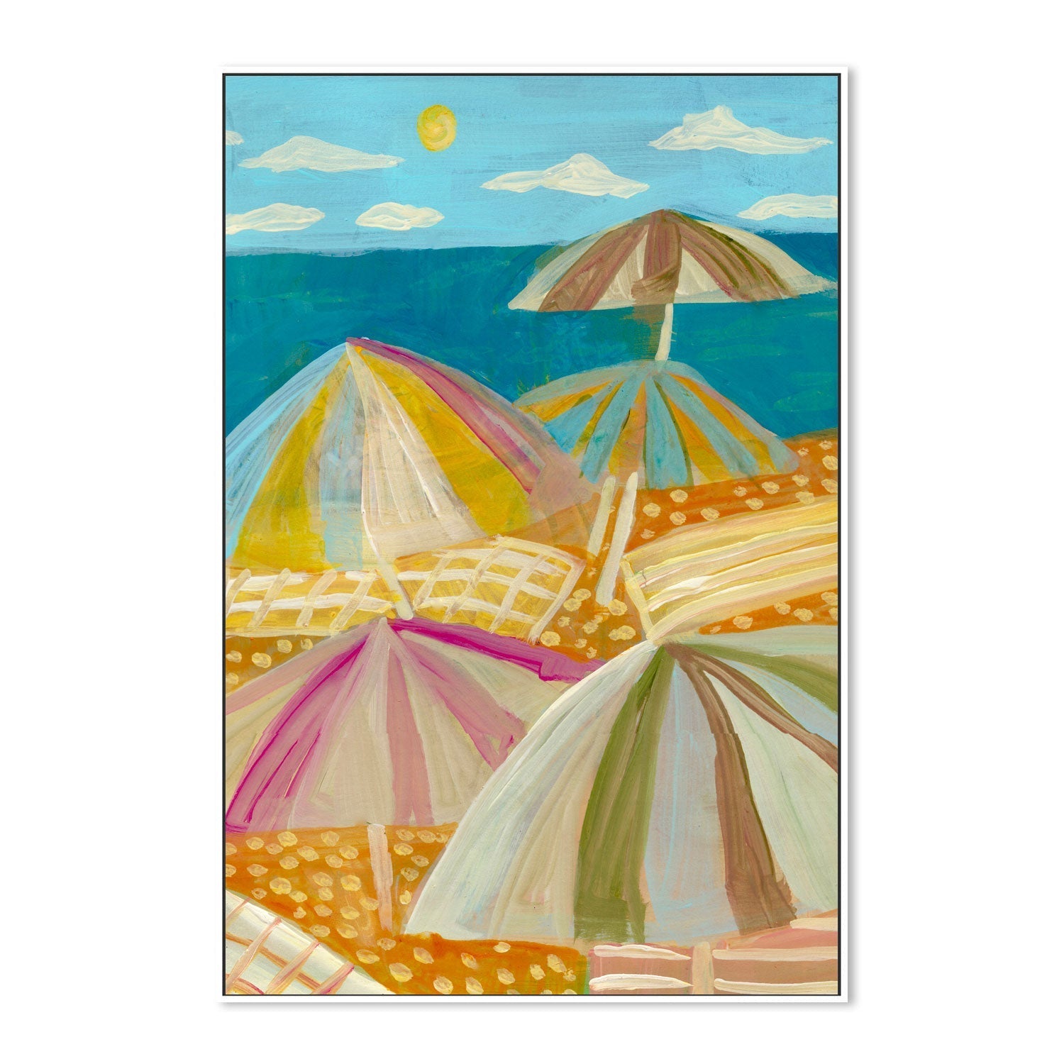 wall-art-print-canvas-poster-framed-Beach Umbrellas , By Eleanor Baker-5