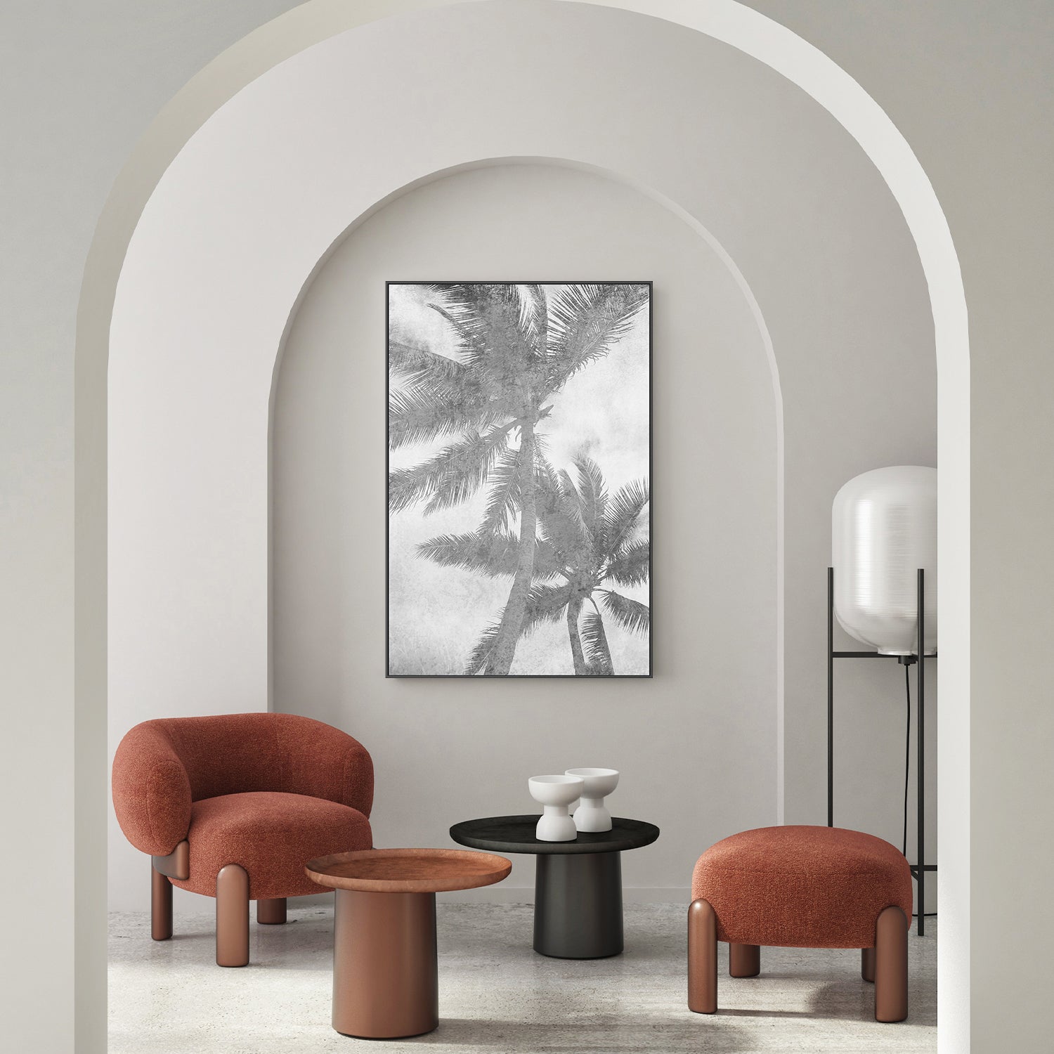 Beachscape Pink Palms, Style A , By Irena Orlov
