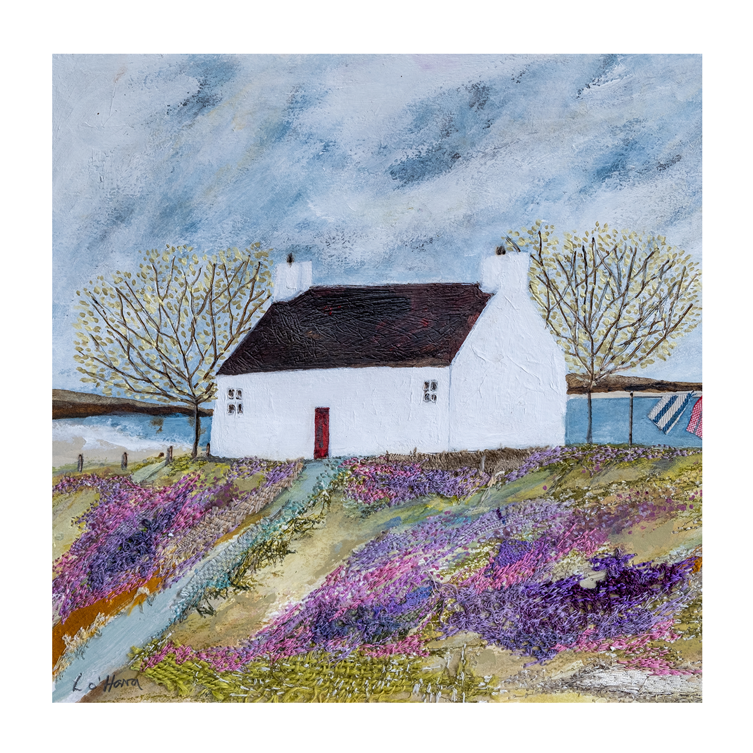 wall-art-print-canvas-poster-framed-Beachside Croft , By Louise O’Hara-1