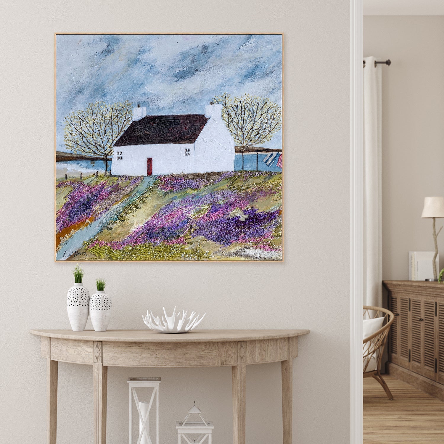 wall-art-print-canvas-poster-framed-Beachside Croft , By Louise O’Hara-2