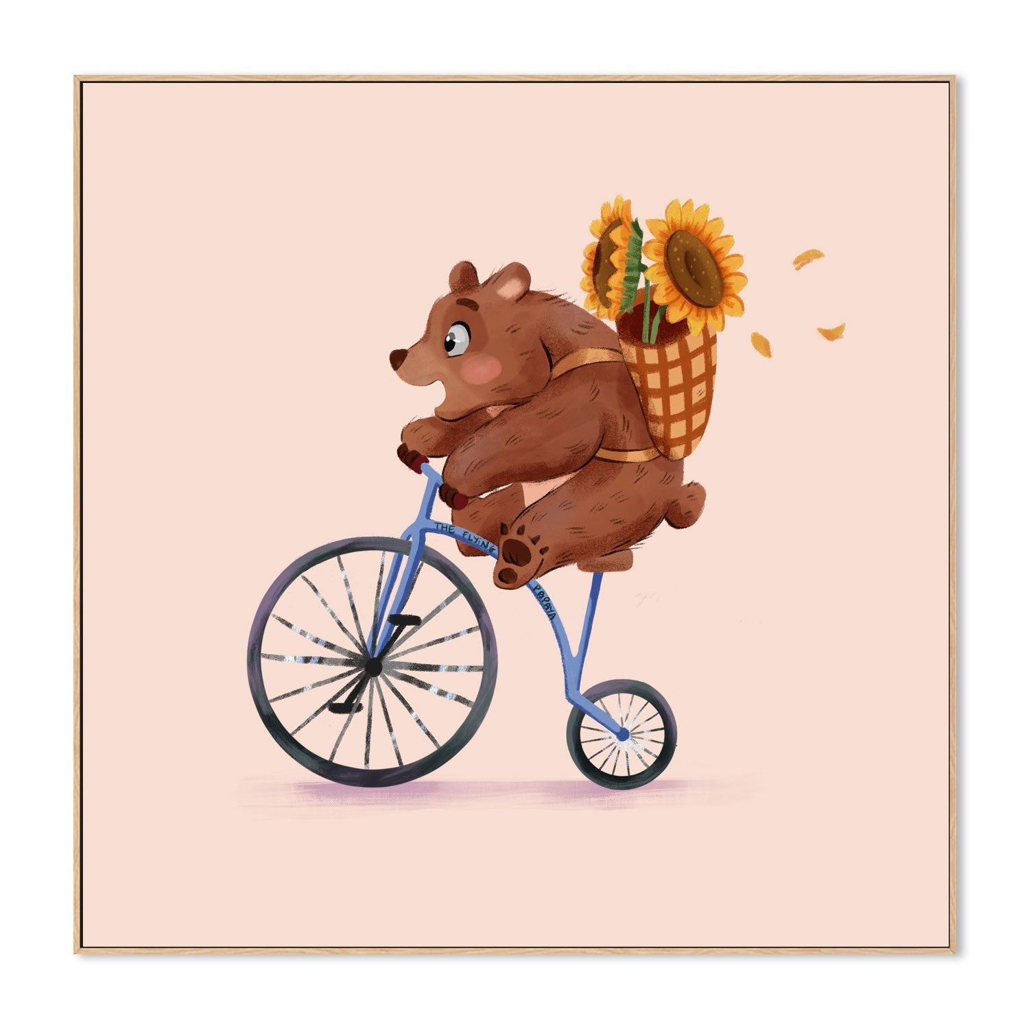 wall-art-print-canvas-poster-framed-Bear In Bicycle , By The Flying Papaya-4