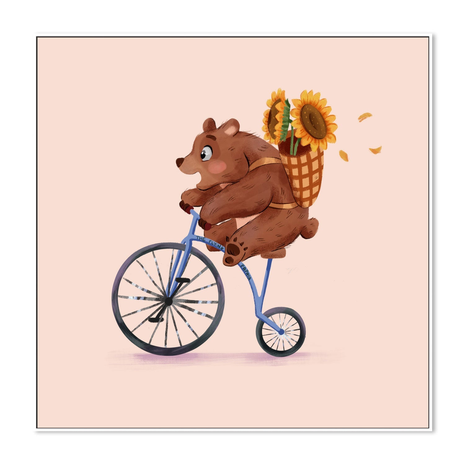 wall-art-print-canvas-poster-framed-Bear In Bicycle , By The Flying Papaya-5