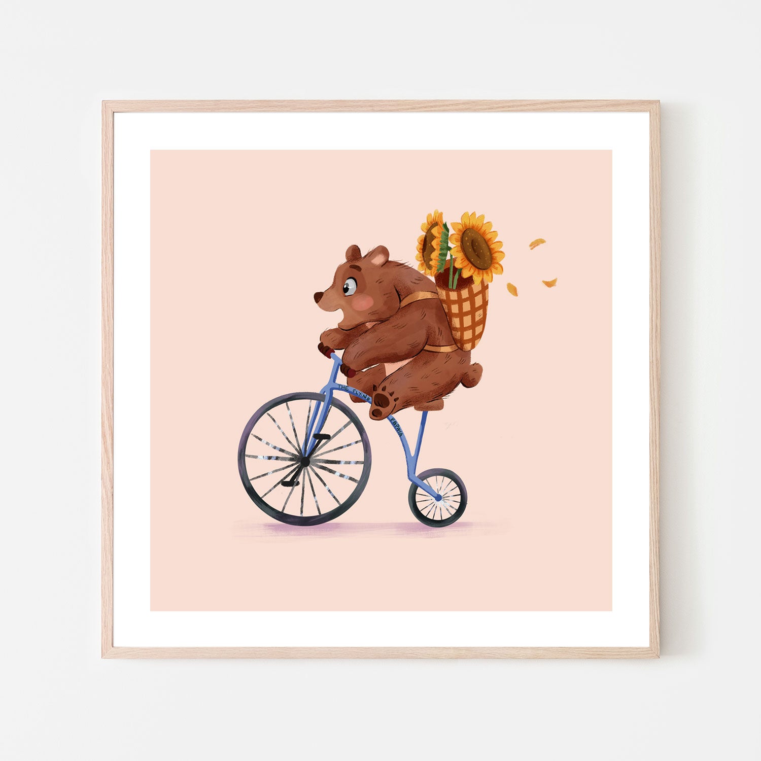 wall-art-print-canvas-poster-framed-Bear In Bicycle , By The Flying Papaya-6