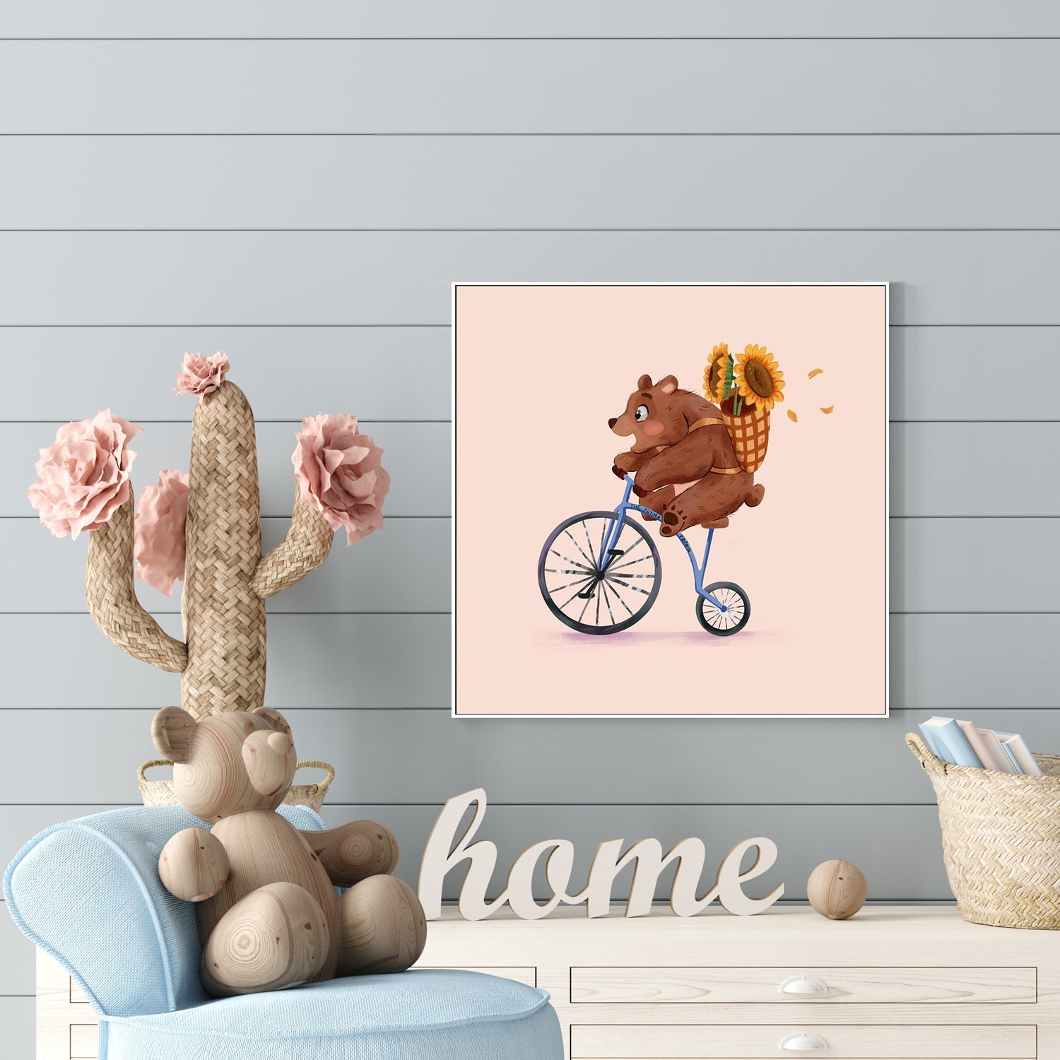 wall-art-print-canvas-poster-framed-Bear In Bicycle , By The Flying Papaya-7