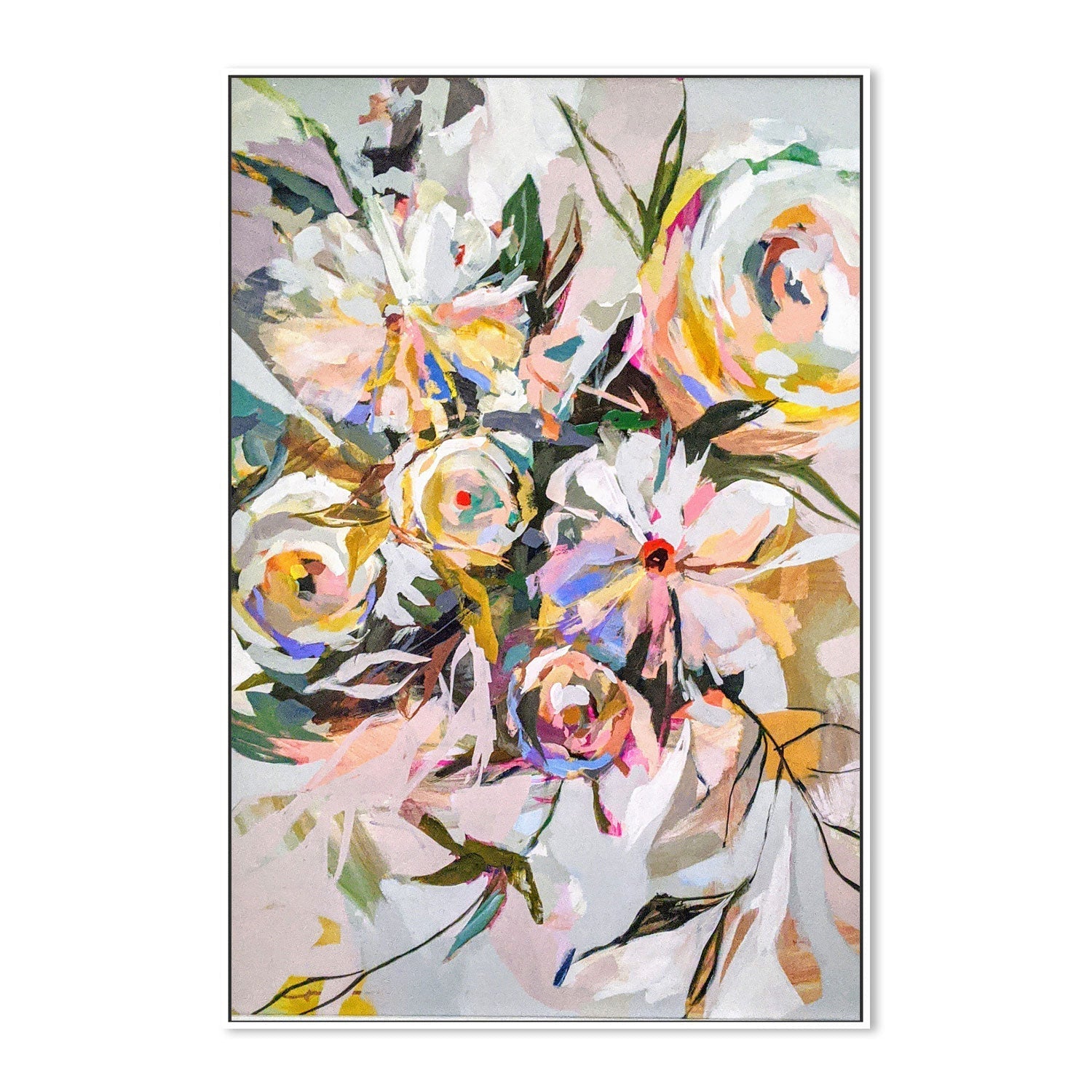wall-art-print-canvas-poster-framed-Bedroom Flowers , By Jenny Westenhofer Art-5