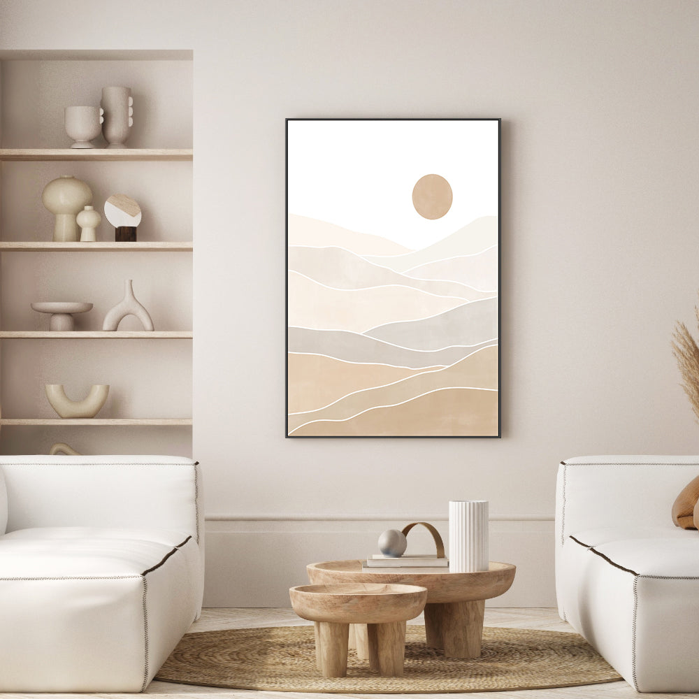 wall-art-print-canvas-poster-framed-Beige Horizons , By Elena Ristova-GIOIA-WALL-ART