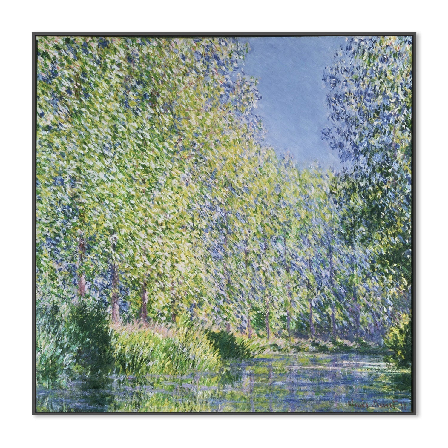 wall-art-print-canvas-poster-framed-Bend in the River Epte 1888 , By Monet-by-Gioia Wall Art-Gioia Wall Art