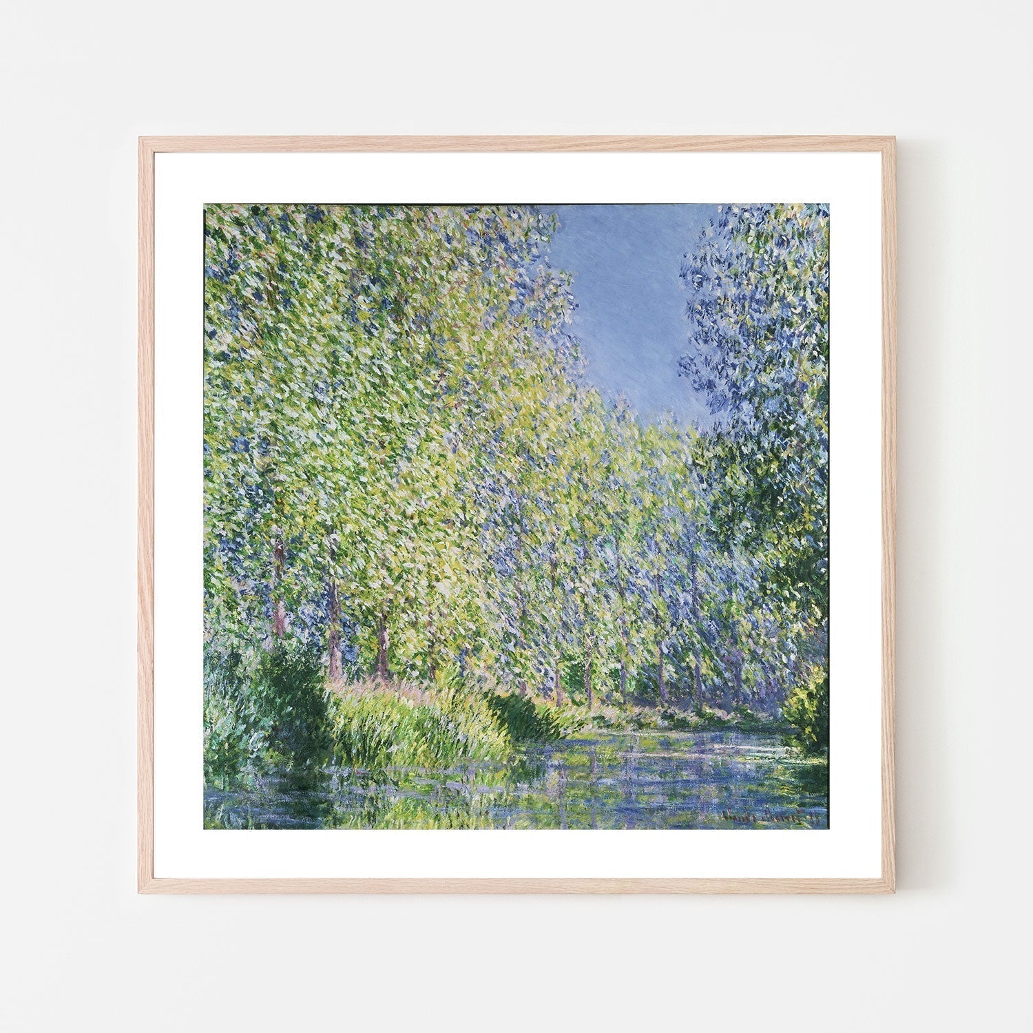 wall-art-print-canvas-poster-framed-Bend in the River Epte 1888 , By Monet-by-Gioia Wall Art-Gioia Wall Art