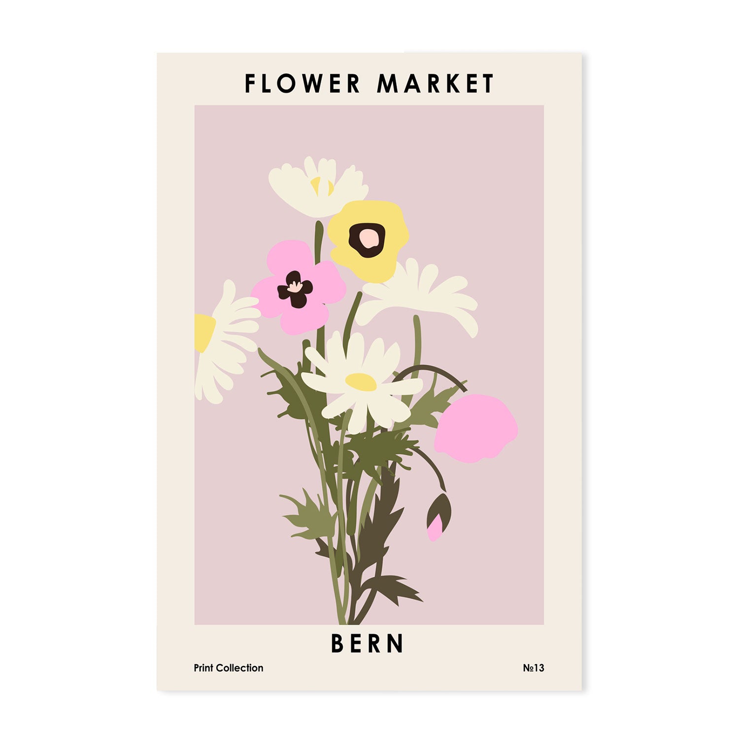 wall-art-print-canvas-poster-framed-Bern Flower Market-GIOIA-WALL-ART