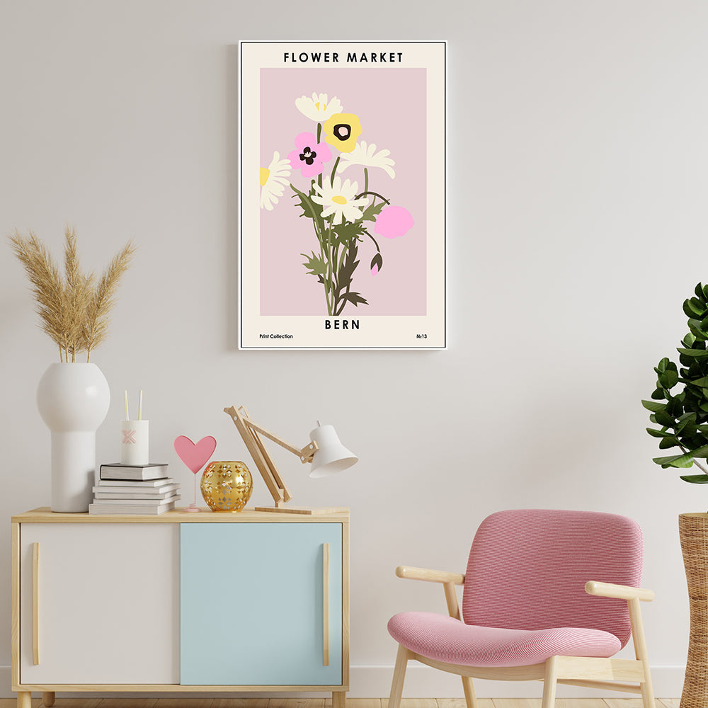 wall-art-print-canvas-poster-framed-Bern Flower Market-GIOIA-WALL-ART