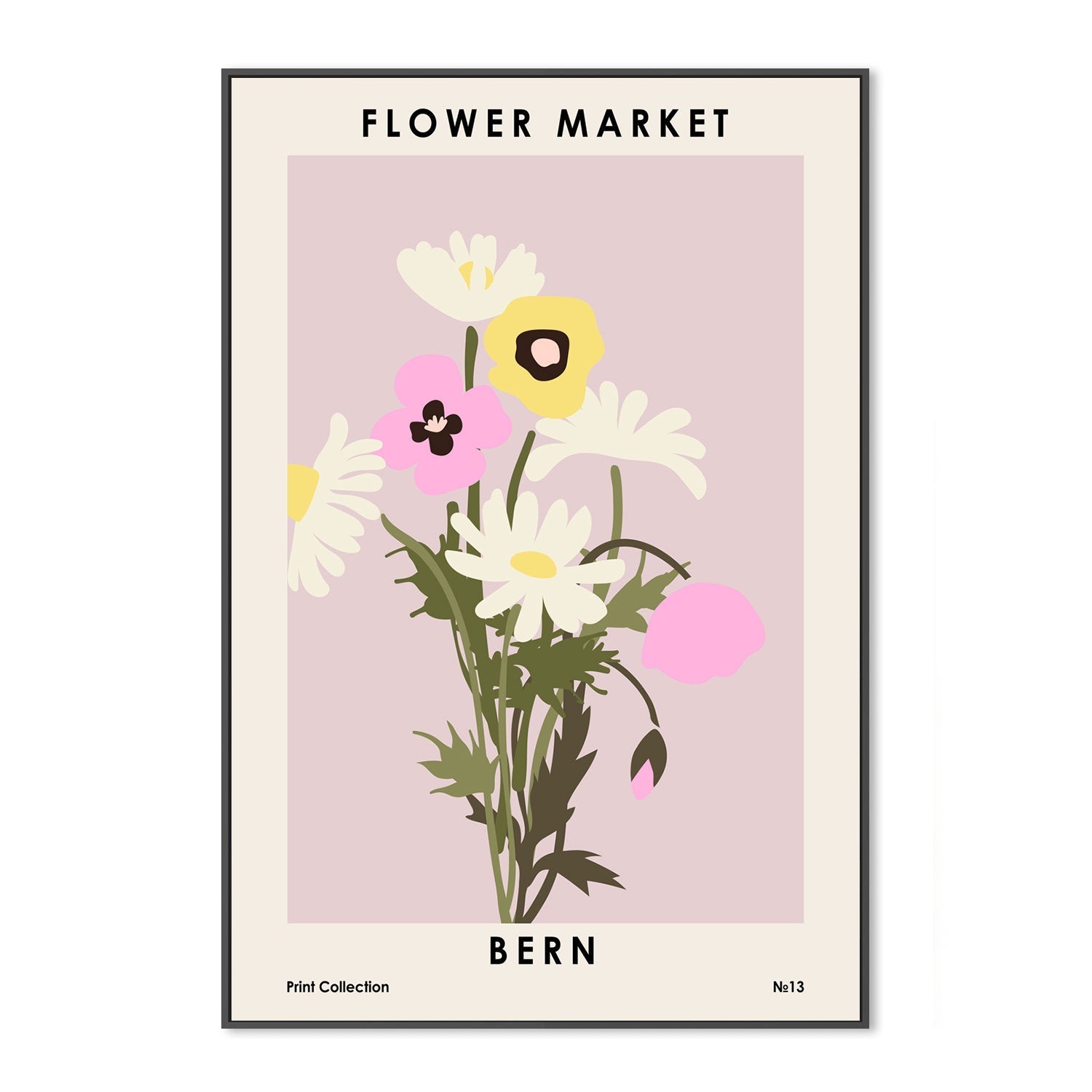 wall-art-print-canvas-poster-framed-Bern Flower Market-GIOIA-WALL-ART