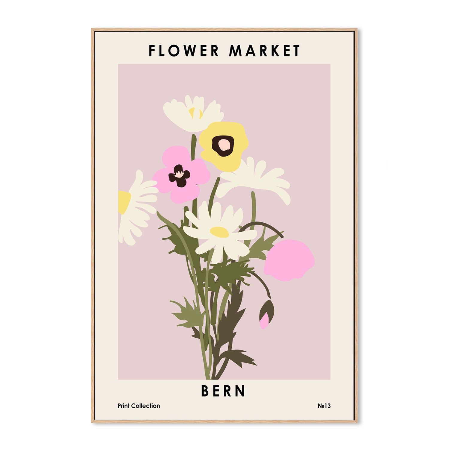 wall-art-print-canvas-poster-framed-Bern Flower Market-GIOIA-WALL-ART