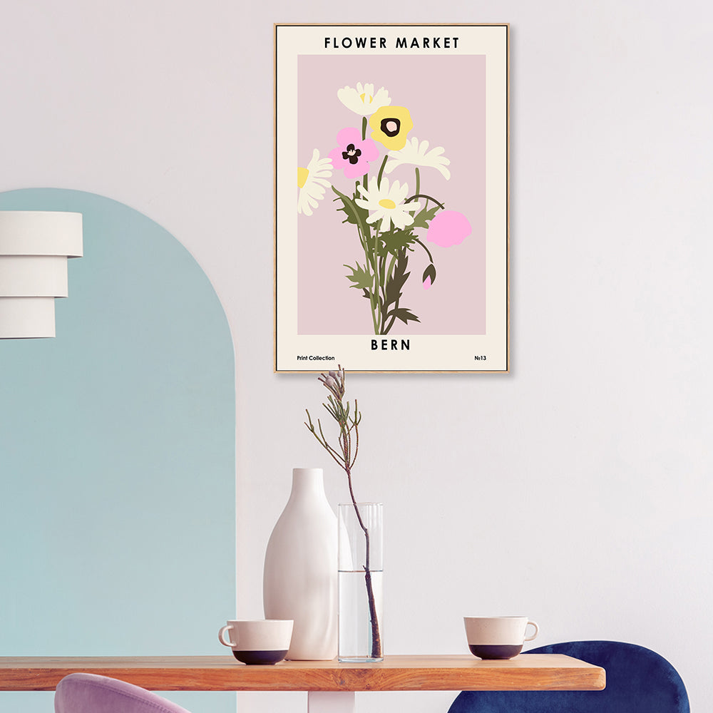 wall-art-print-canvas-poster-framed-Bern Flower Market-GIOIA-WALL-ART