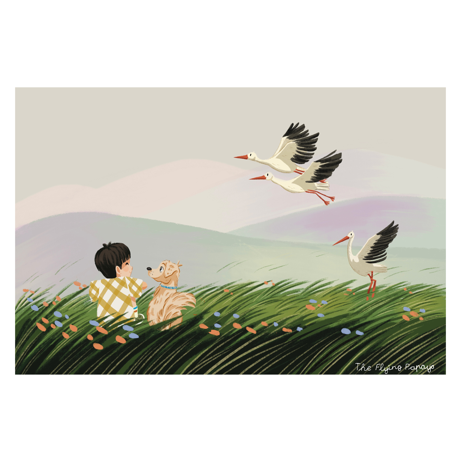 wall-art-print-canvas-poster-framed-Best Friends , By The Flying Papaya-1