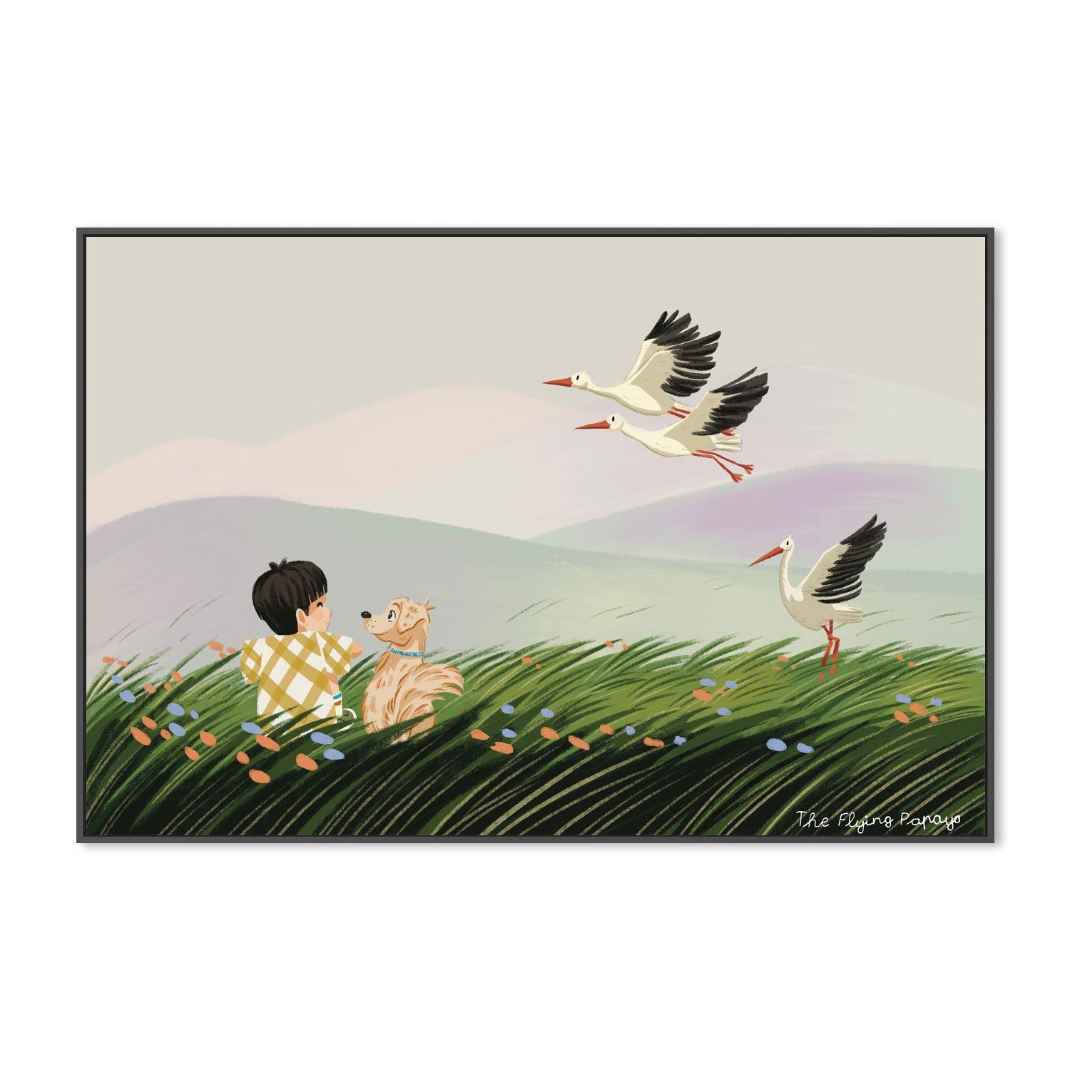 wall-art-print-canvas-poster-framed-Best Friends , By The Flying Papaya-3