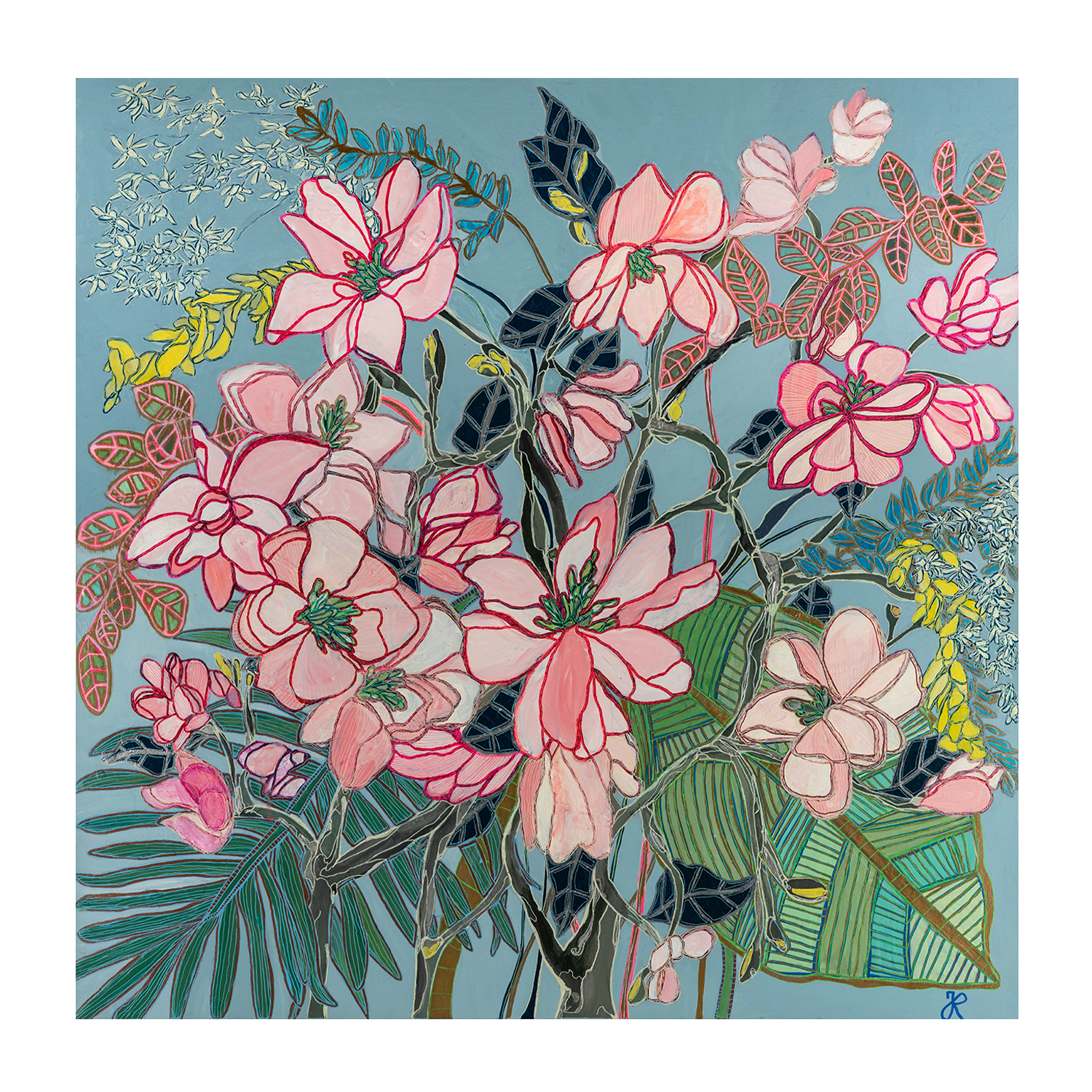 wall-art-print-canvas-poster-framed-Big Flowers , By Tracy Robinson-1