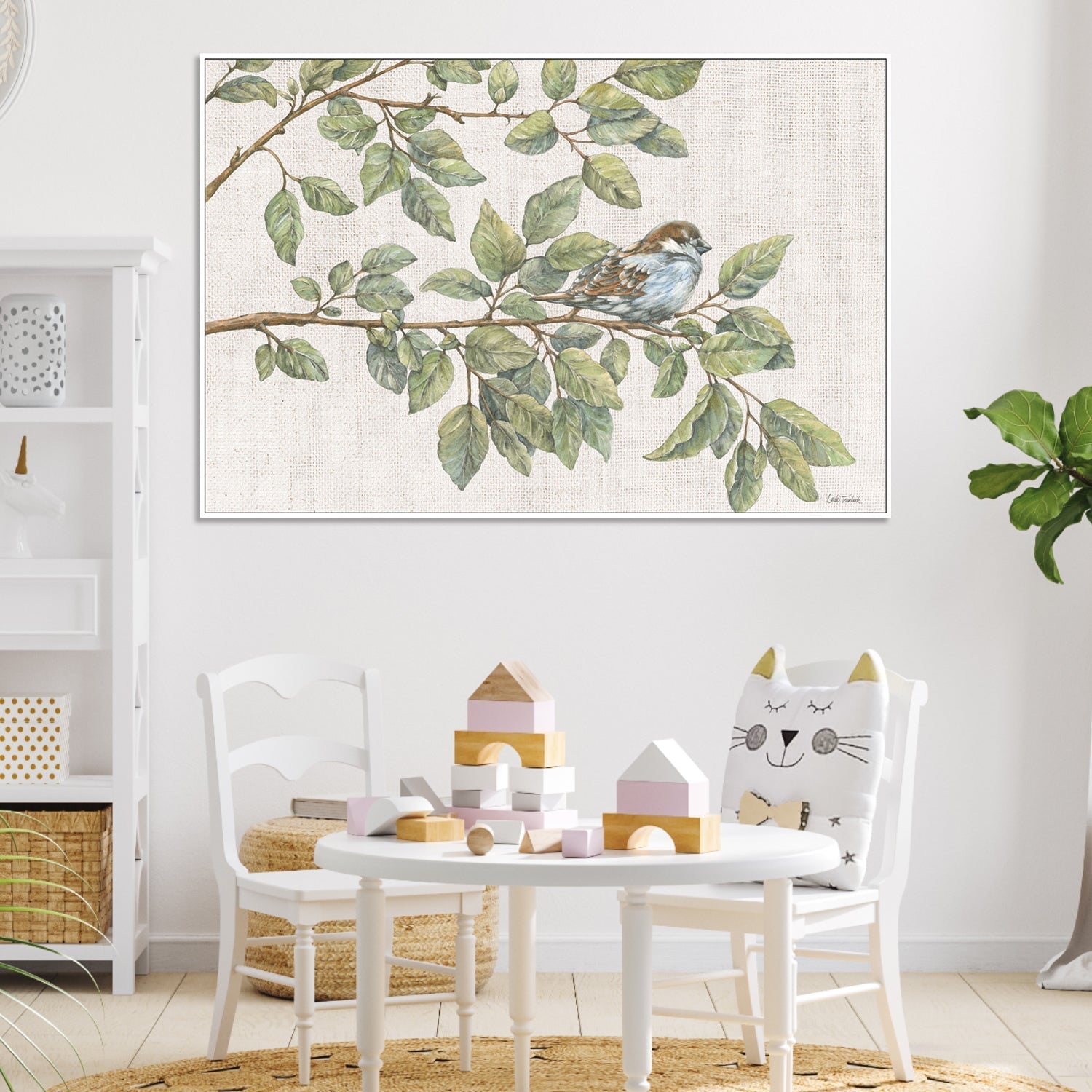 wall-art-print-canvas-poster-framed-Birch On A Branch , By Leslie Trimbach-2