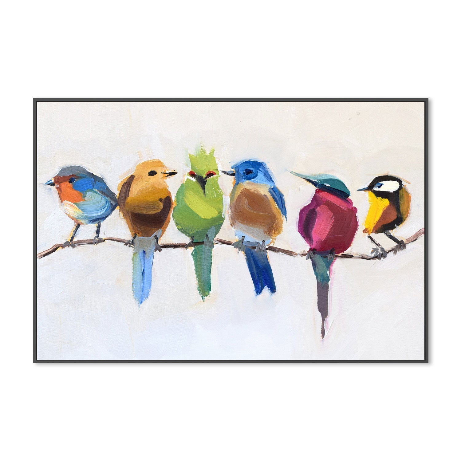 wall-art-print-canvas-poster-framed-Birds On a Branch , By Jenny Westenhofer Art-3