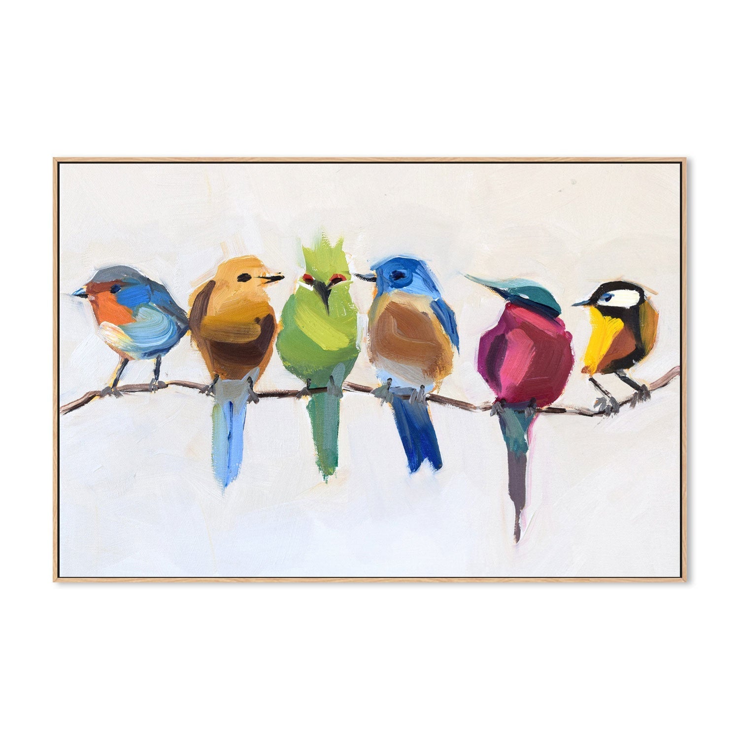 wall-art-print-canvas-poster-framed-Birds On a Branch , By Jenny Westenhofer Art-4