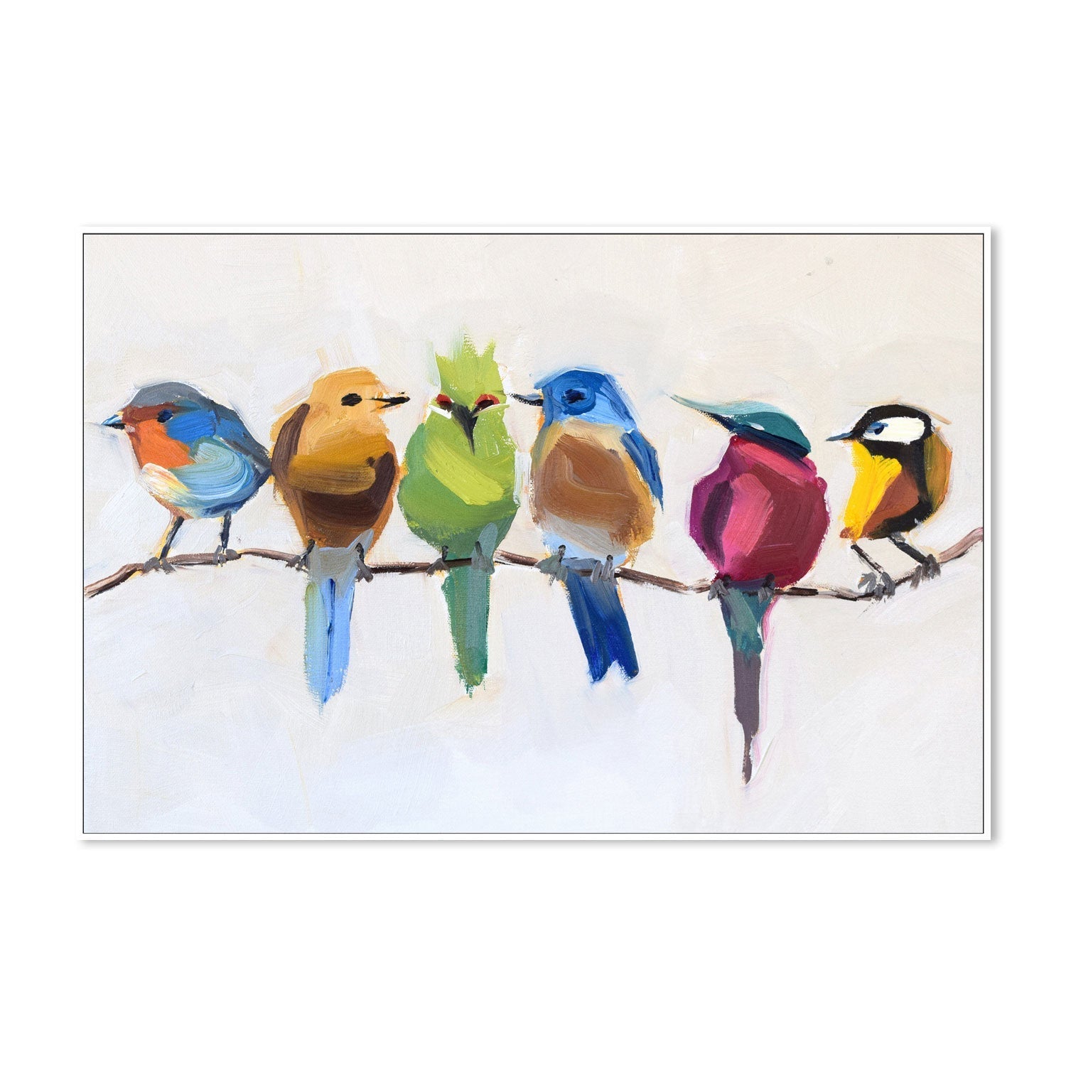 wall-art-print-canvas-poster-framed-Birds On a Branch , By Jenny Westenhofer Art-5