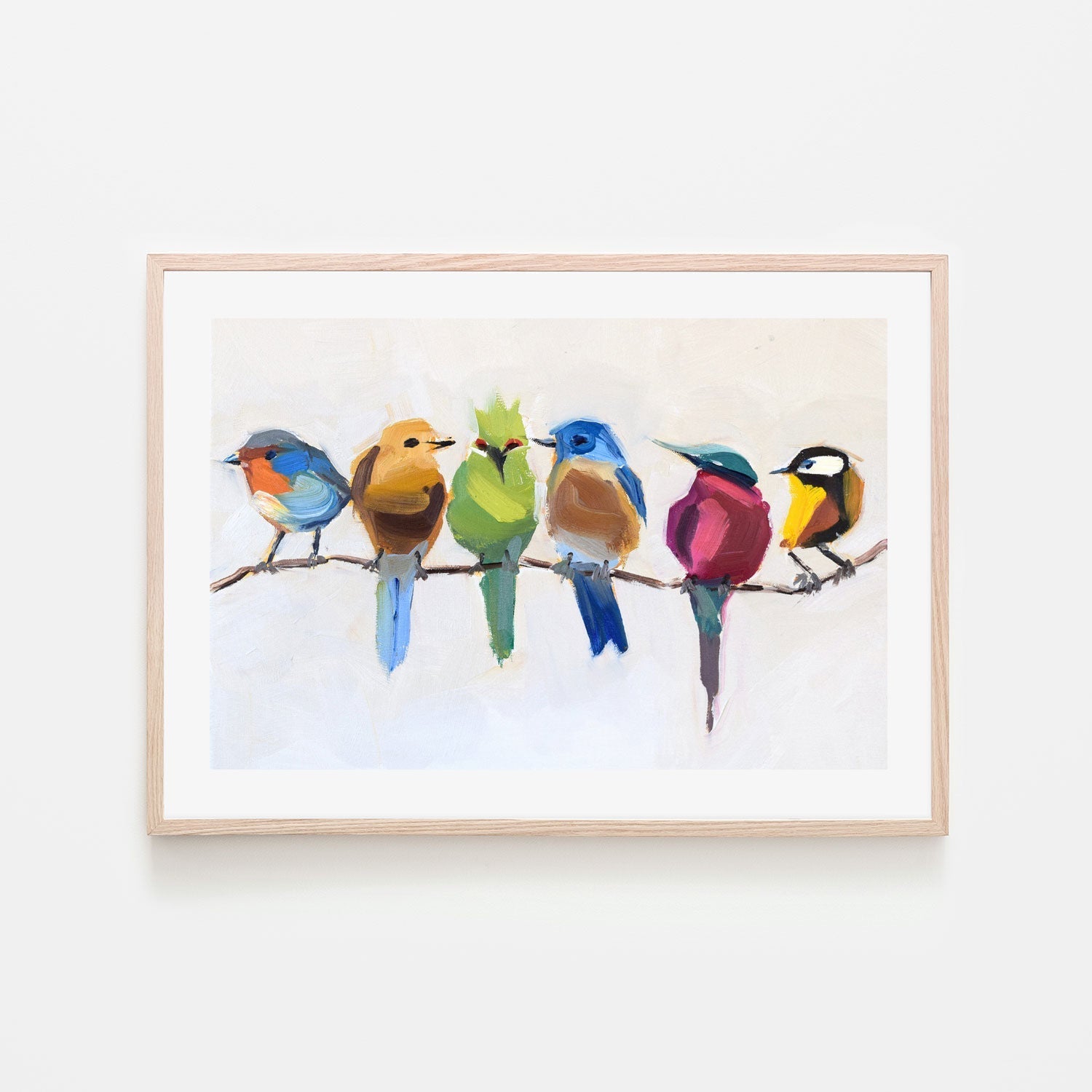 wall-art-print-canvas-poster-framed-Birds On a Branch , By Jenny Westenhofer Art-6