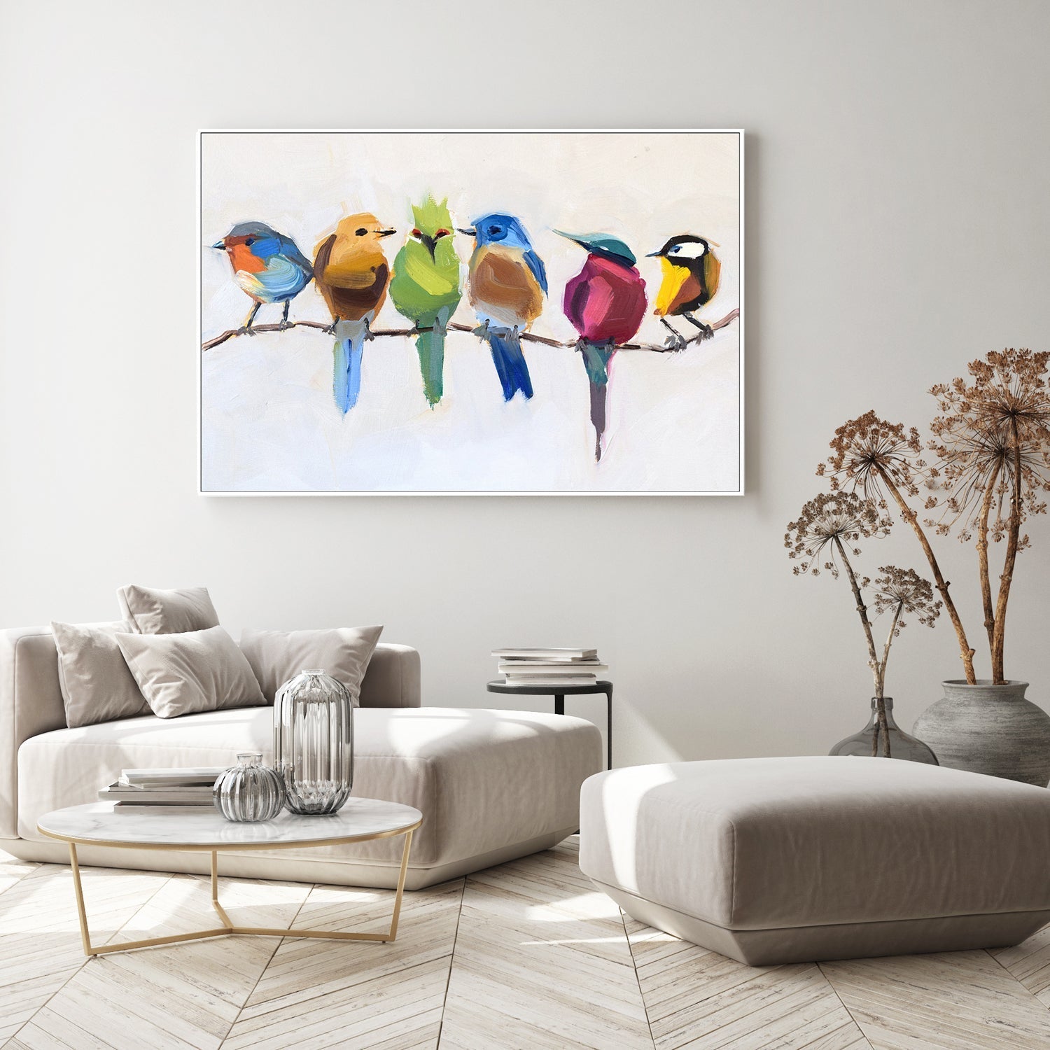 wall-art-print-canvas-poster-framed-Birds On a Branch , By Jenny Westenhofer Art-7