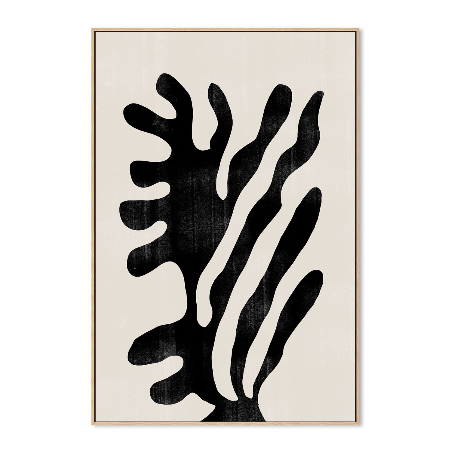 wall-art-print-canvas-poster-framed-Black Abstract Coral-GIOIA-WALL-ART