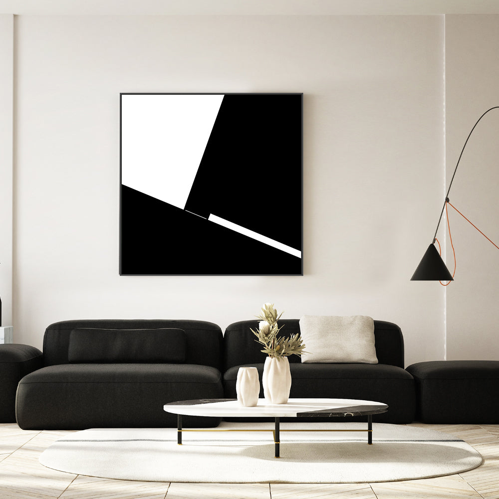 wall-art-print-canvas-poster-framed-Black And White Minimal Abstract , By Gilbert Claes-GIOIA-WALL-ART