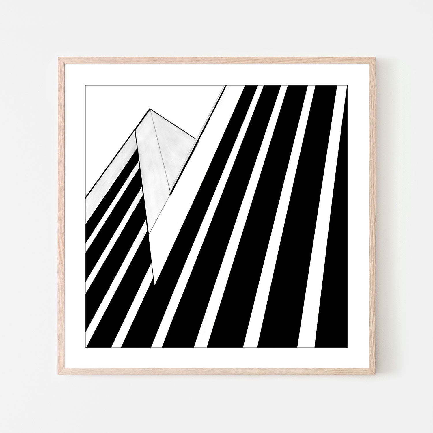 wall-art-print-canvas-poster-framed-Black And White Striped Geometry, Style B , By Gilbert Claes-GIOIA-WALL-ART