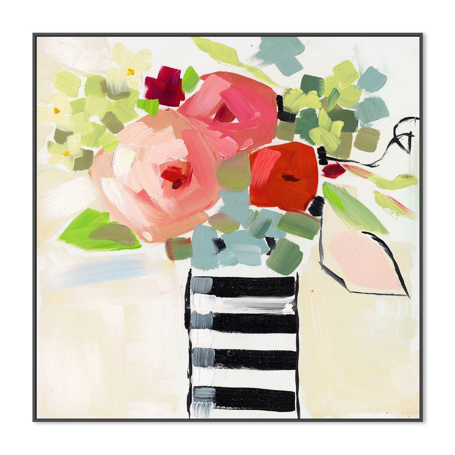 wall-art-print-canvas-poster-framed-Black and White Vase , By Jenny Westenhofer Art-3