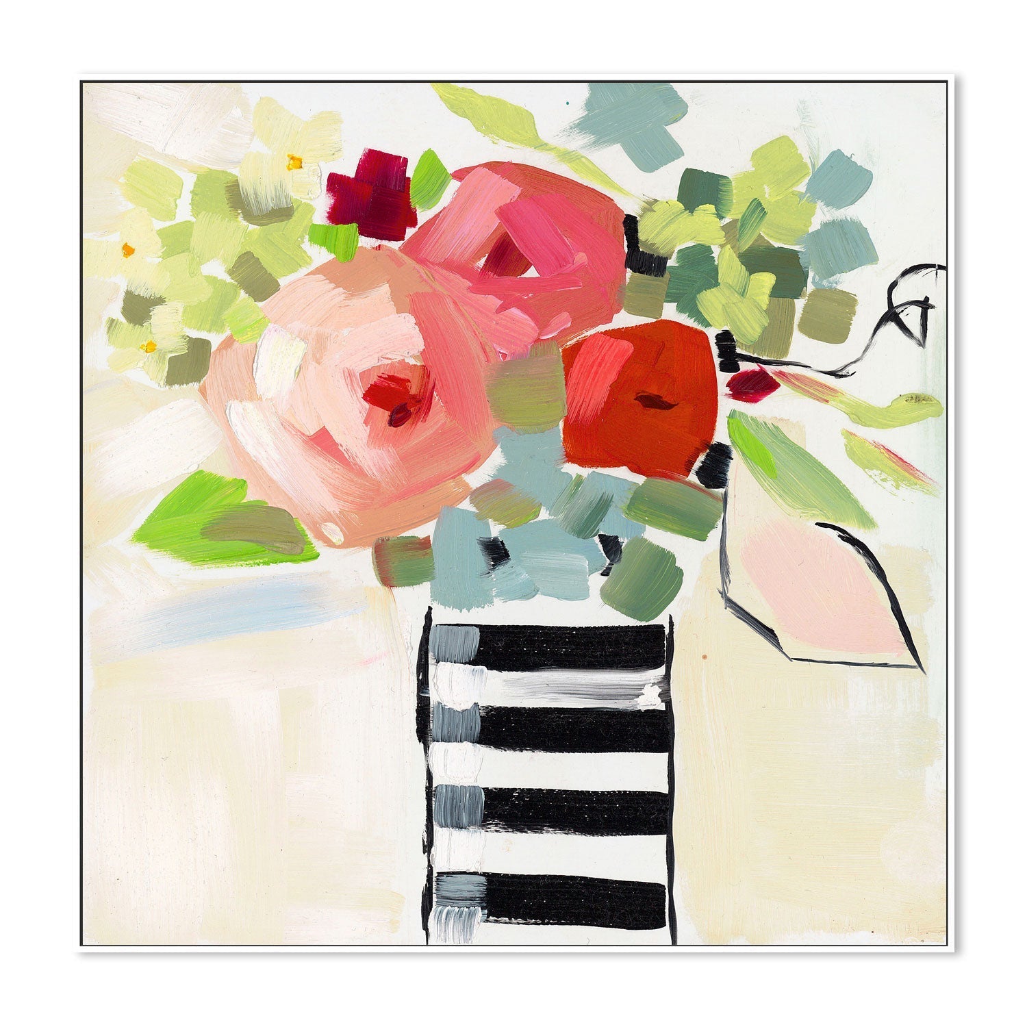 wall-art-print-canvas-poster-framed-Black and White Vase , By Jenny Westenhofer Art-5