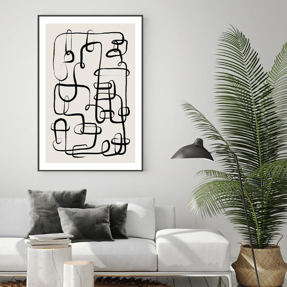 wall-art-print-canvas-poster-framed-Black Chains , By Treechild-GIOIA-WALL-ART