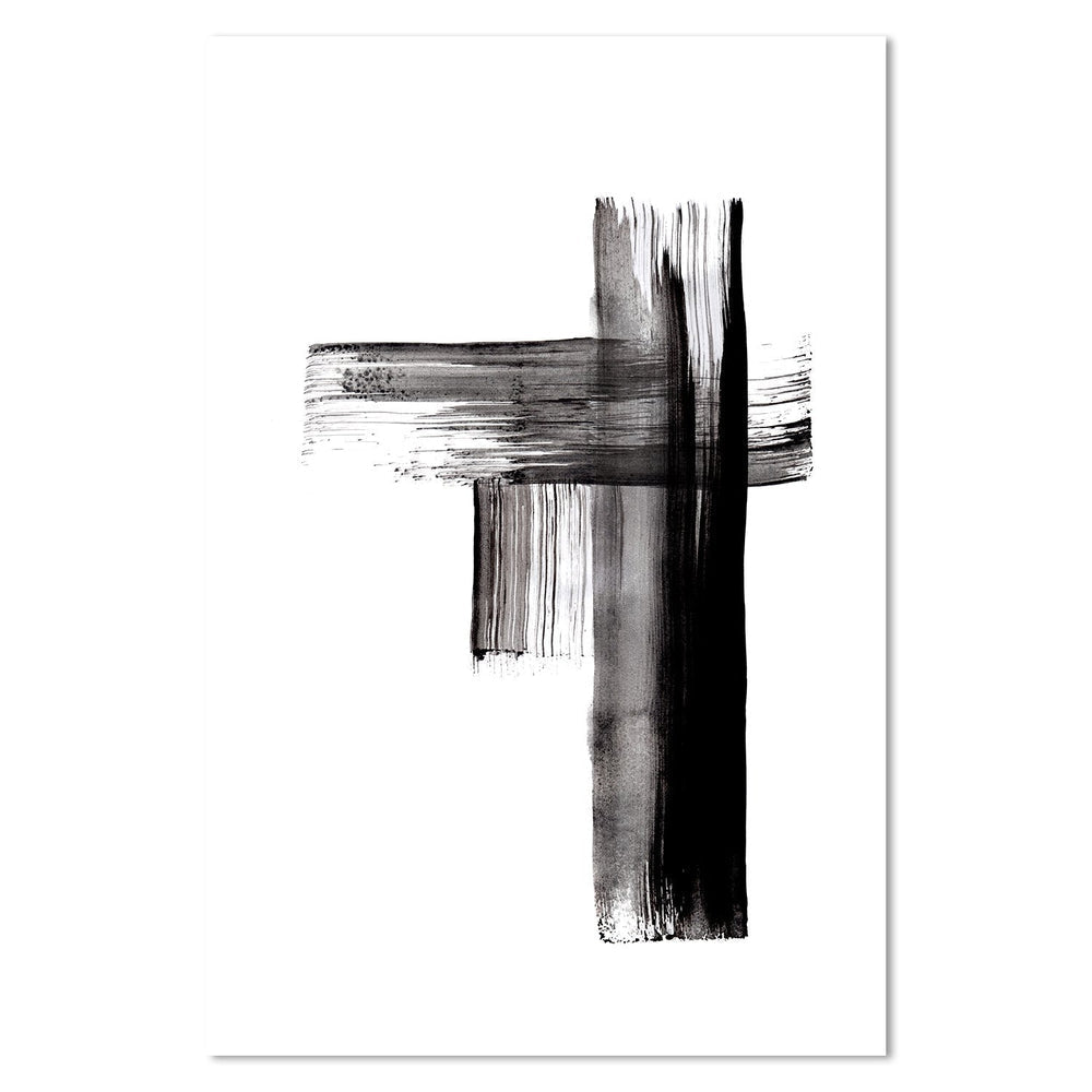 wall-art-print-canvas-poster-framed-Black Ink Stroke, Style A-by-Danushka Abeygoda-Gioia Wall Art